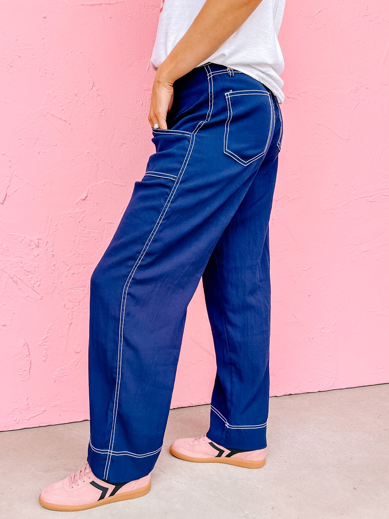 Hensley Belted Wide Leg Pants