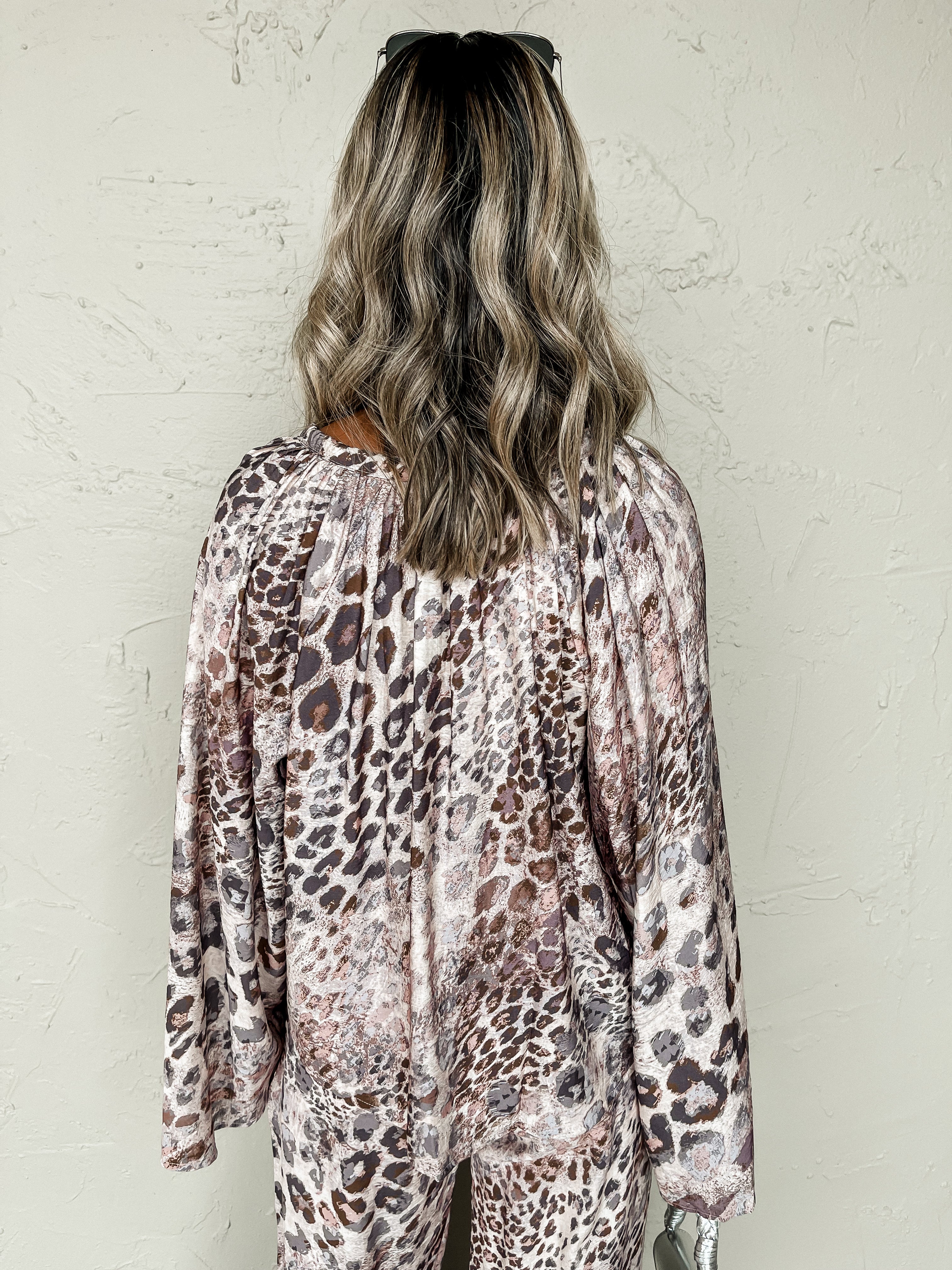 Here To Stay Leopard V Neck Top