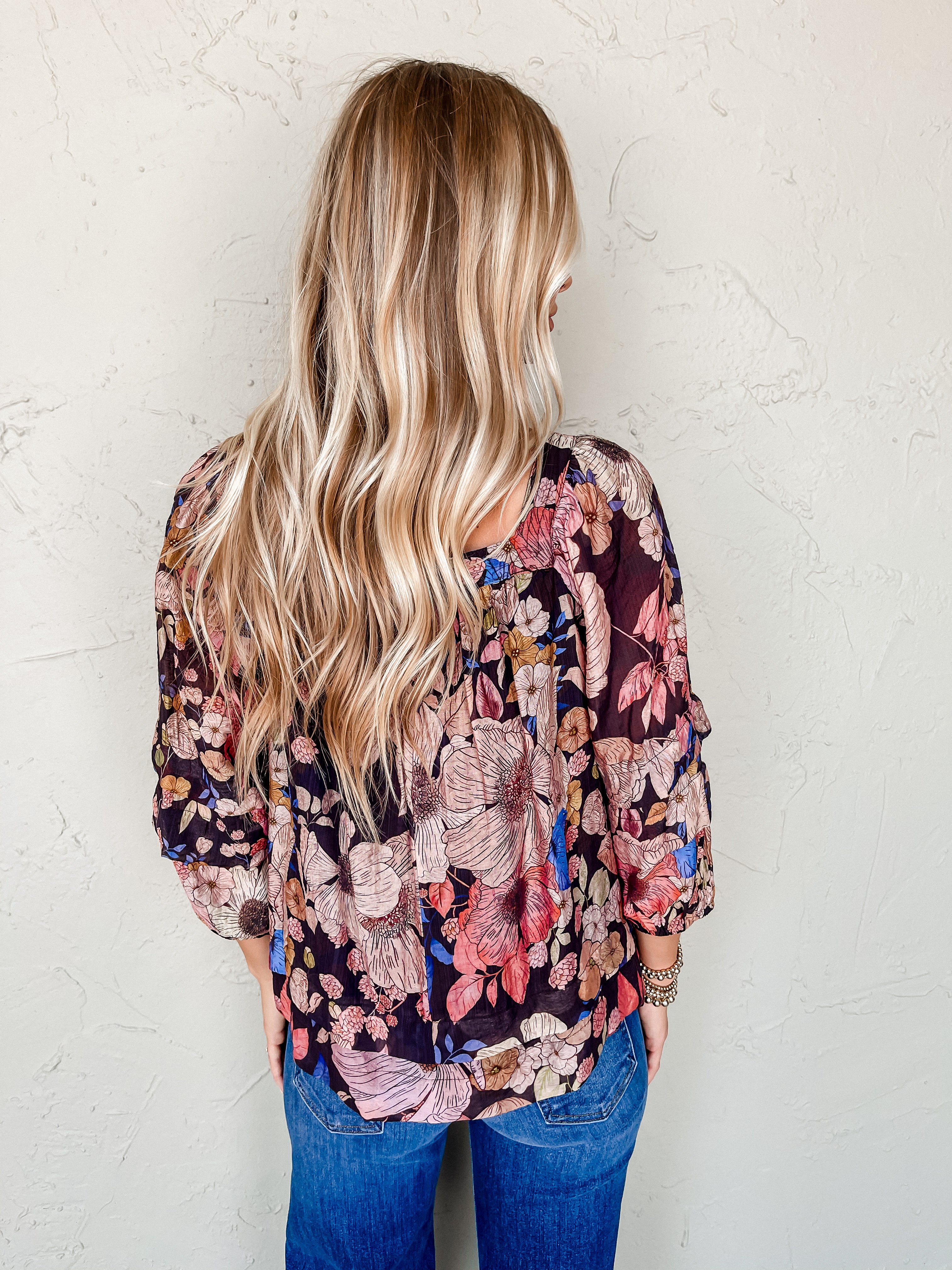 How Wonderful Floral Square Neck Top