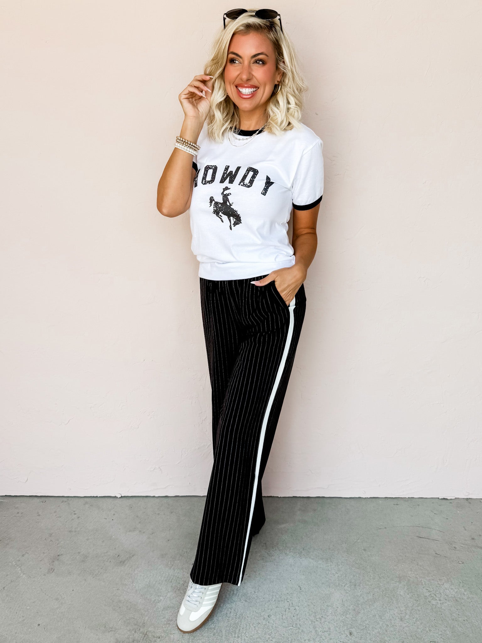 Along The Path Pinstripe Pants