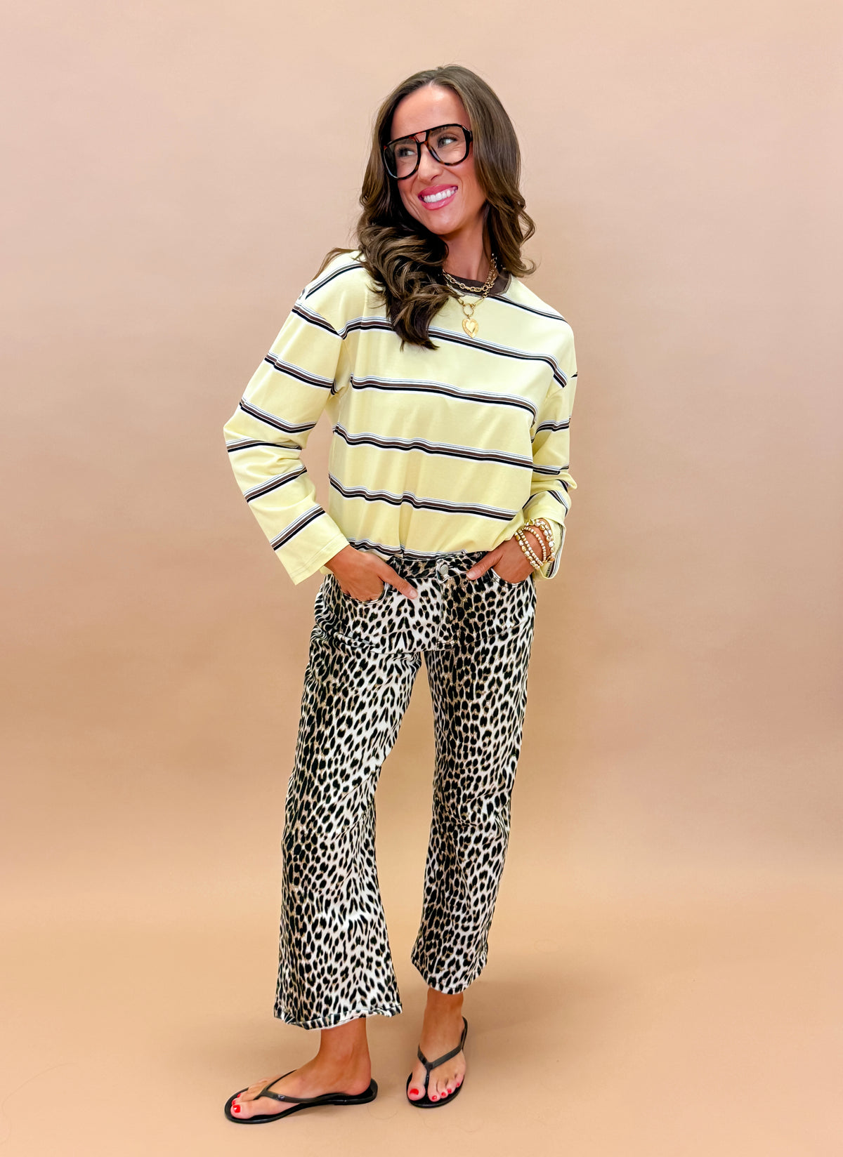 Alisa Striped Long Sleeve Tee