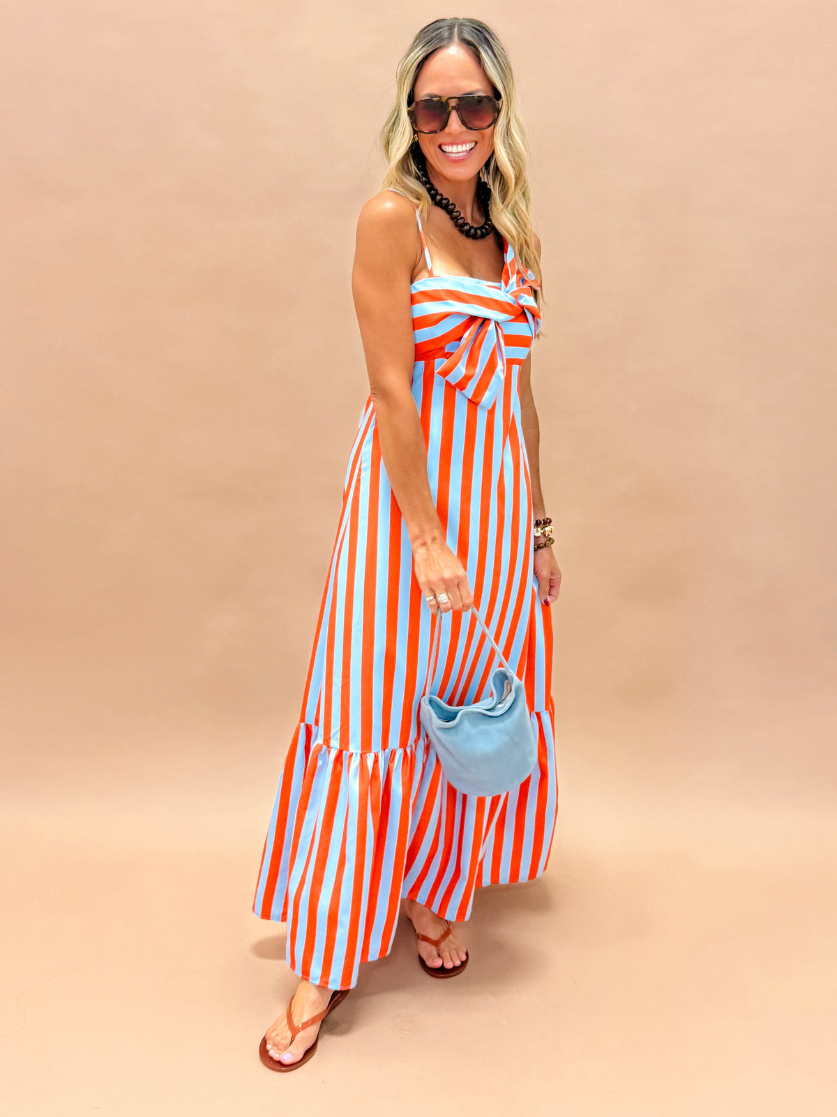 Polly Striped Knot Dress