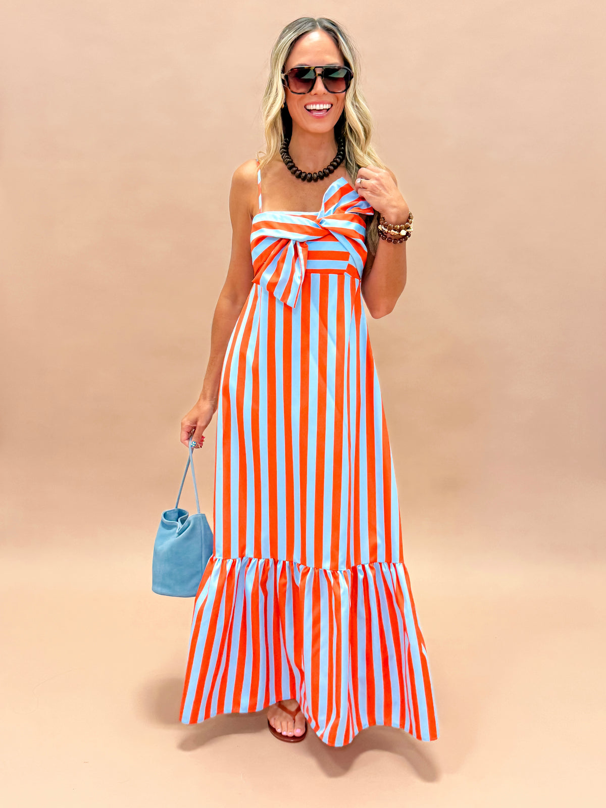Polly Striped Knot Dress