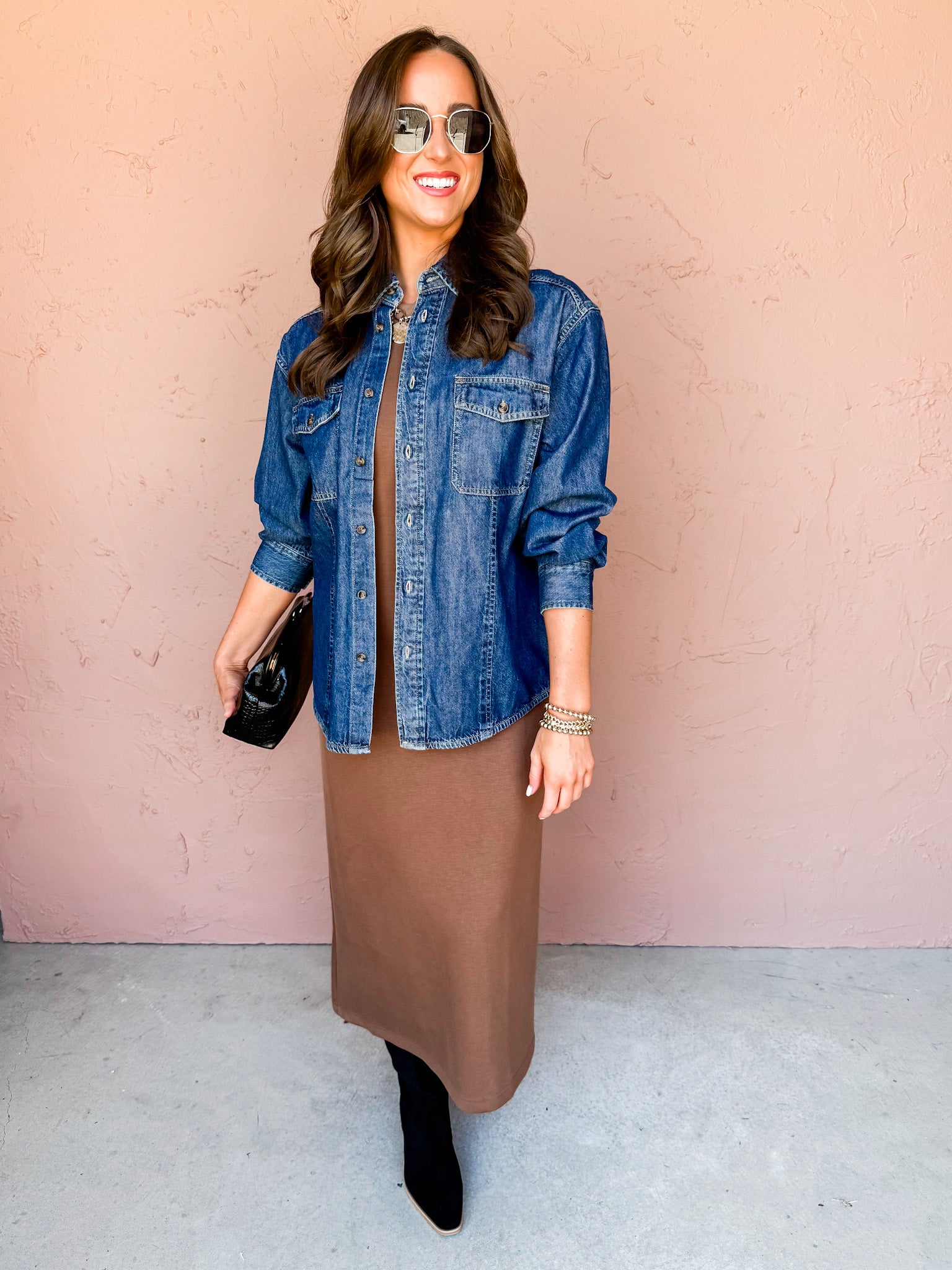 Indigo Escape Oversized Denim Top