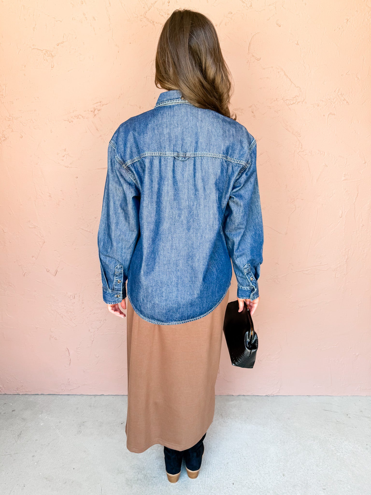 Indigo Escape Oversized Denim Top