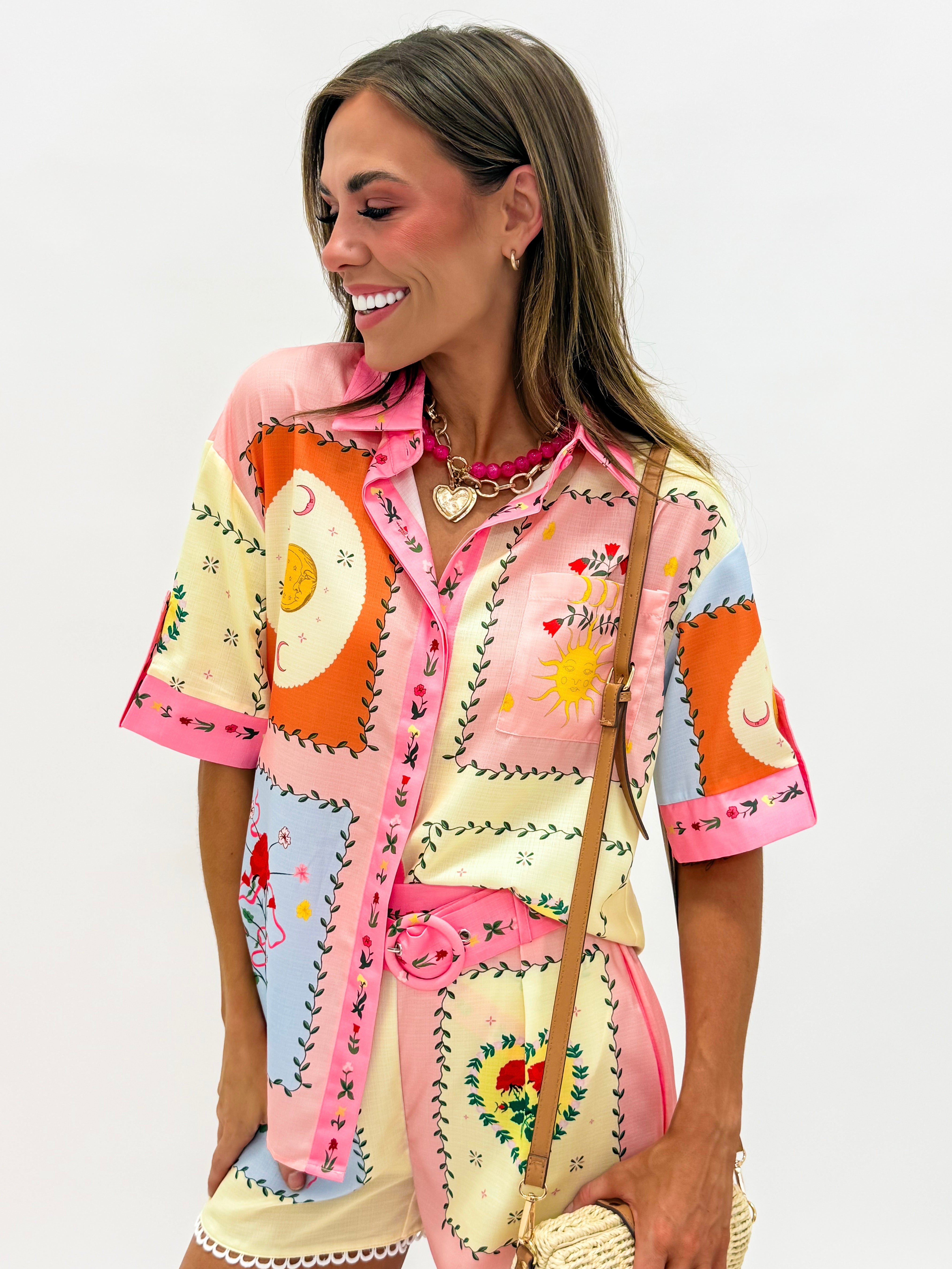 Summer Breeze Printed Short Set