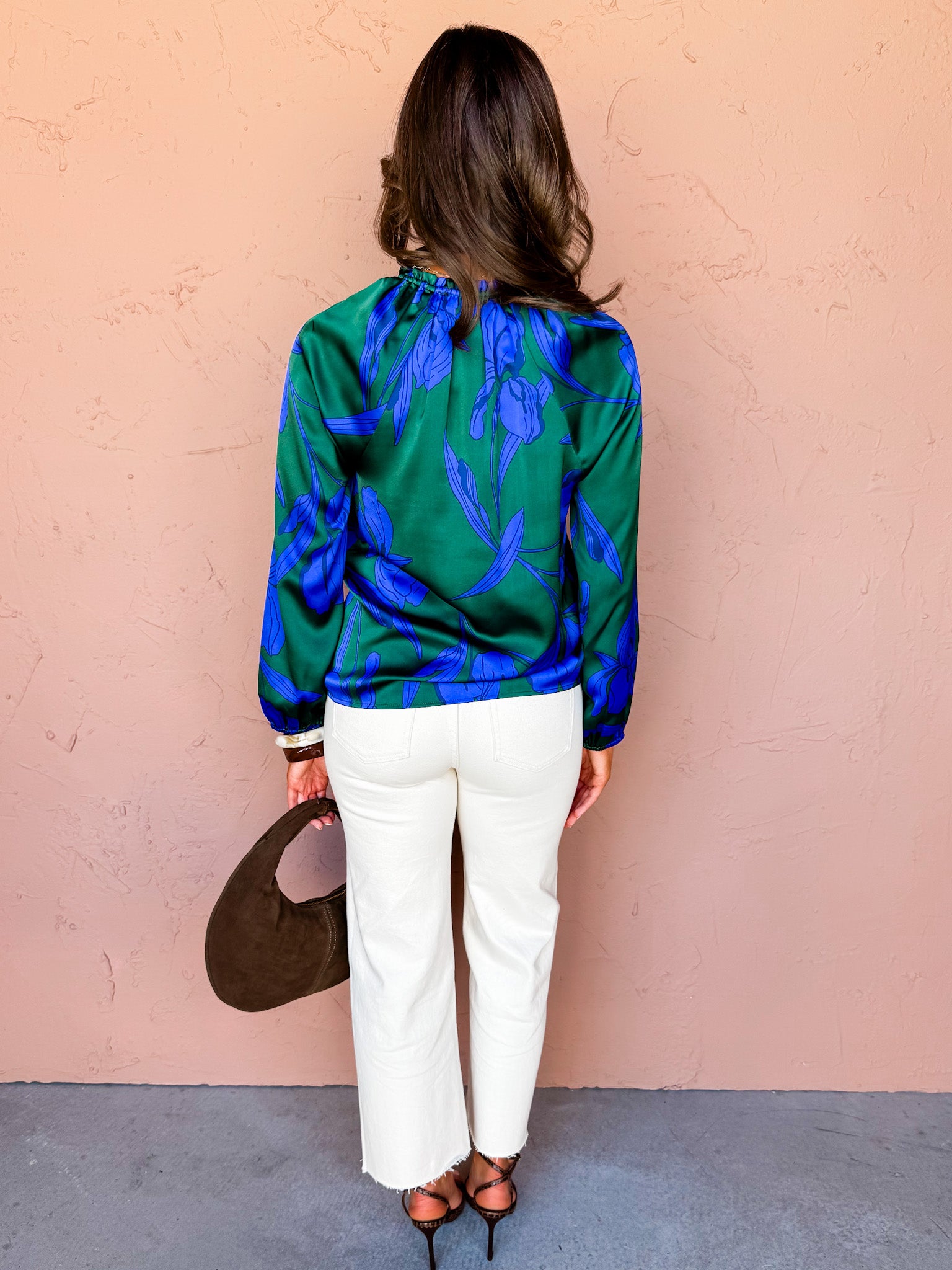 Luxe Garden Floral Satin Top