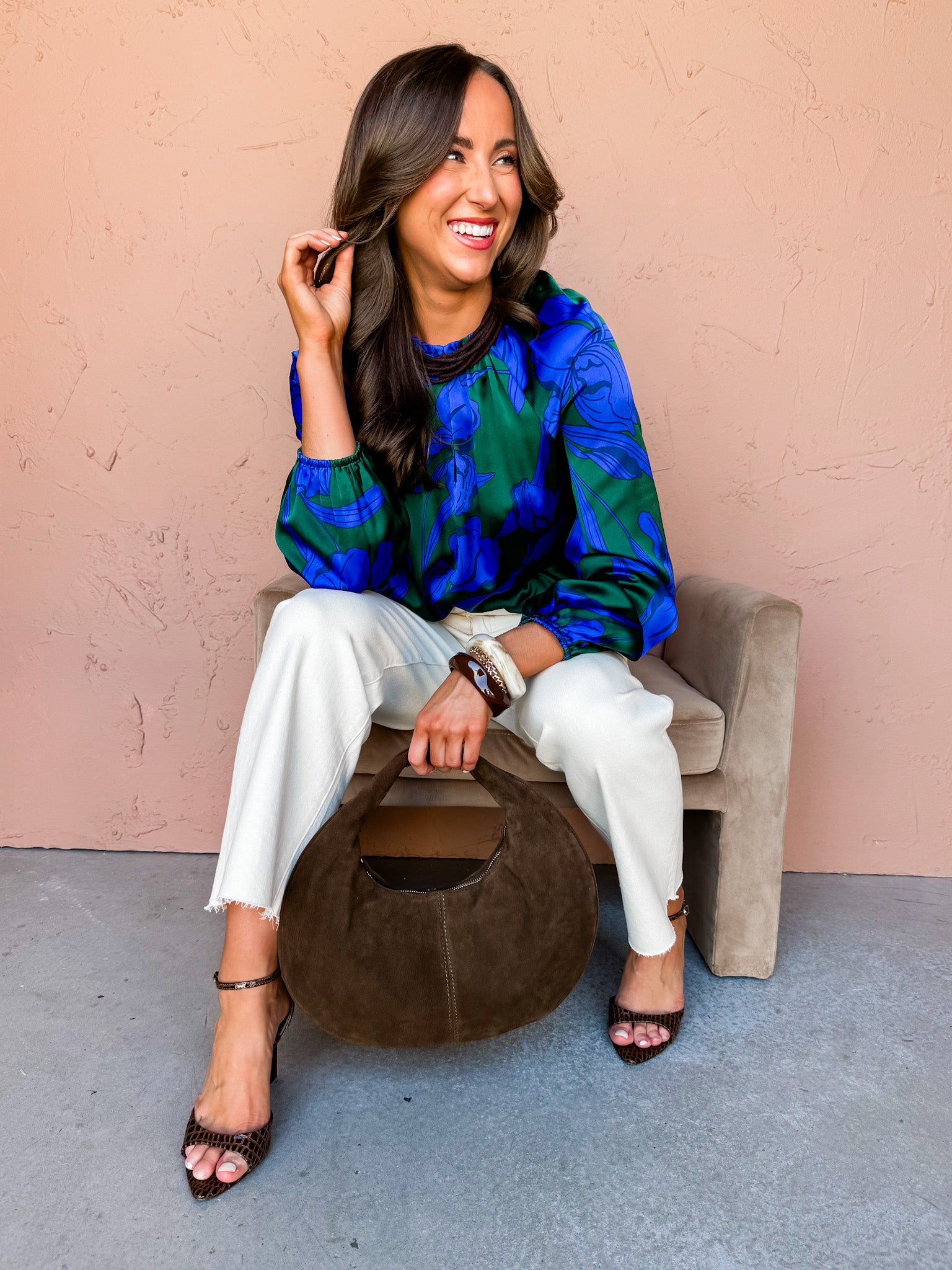 Luxe Garden Floral Satin Top