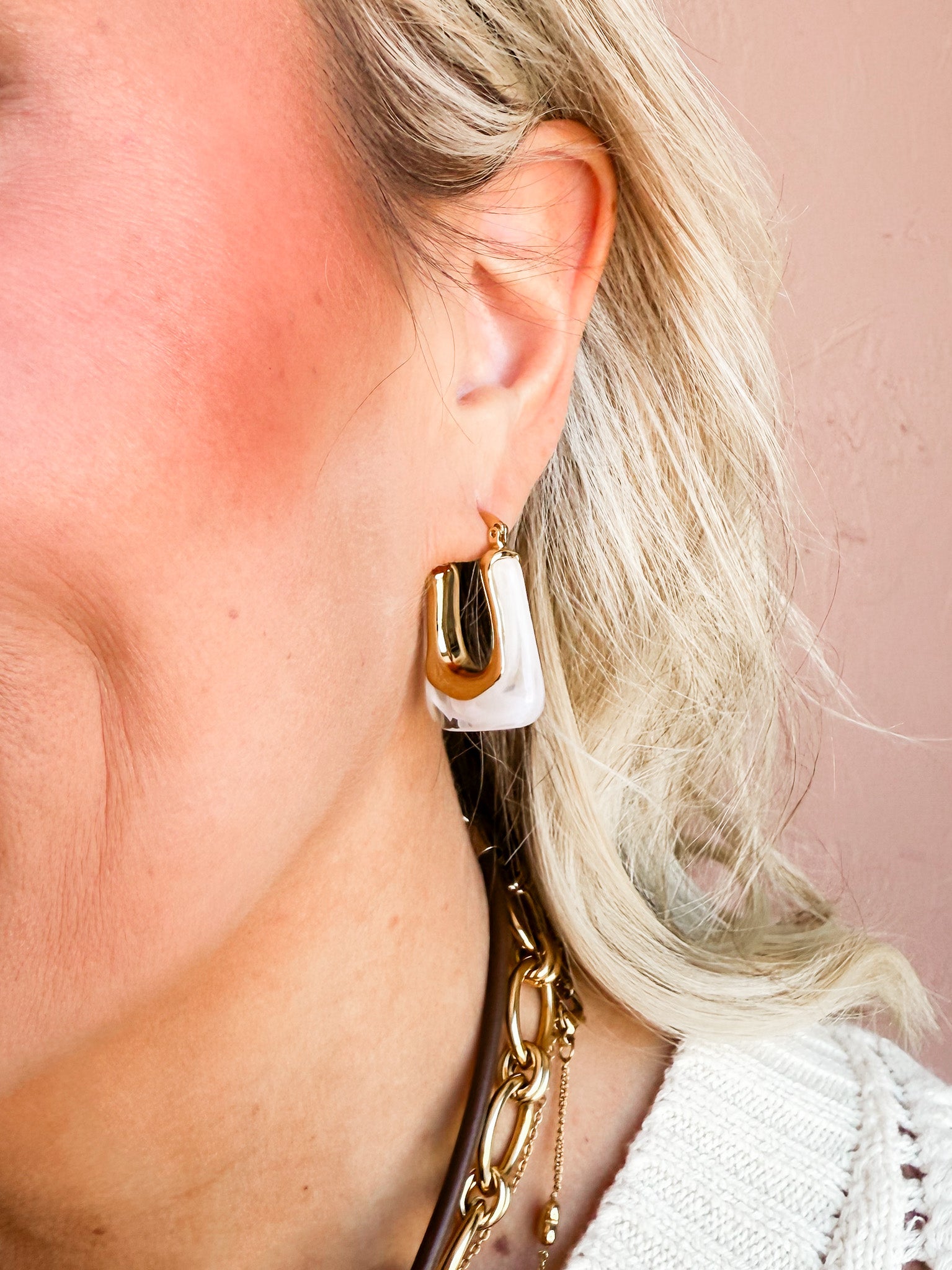 Talia U Shaped Boho Hoop Earrings