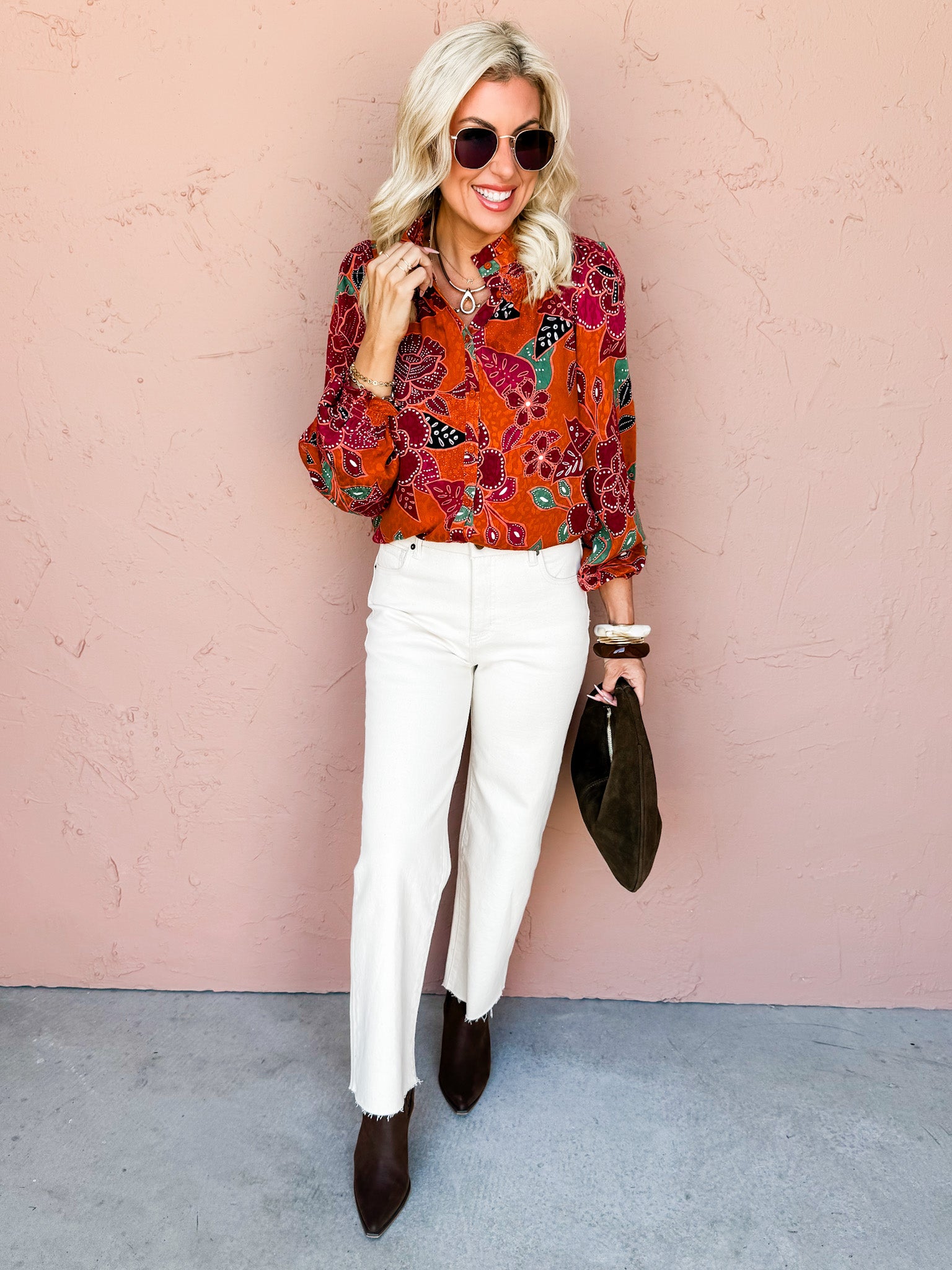 Copper Vale Floral Top