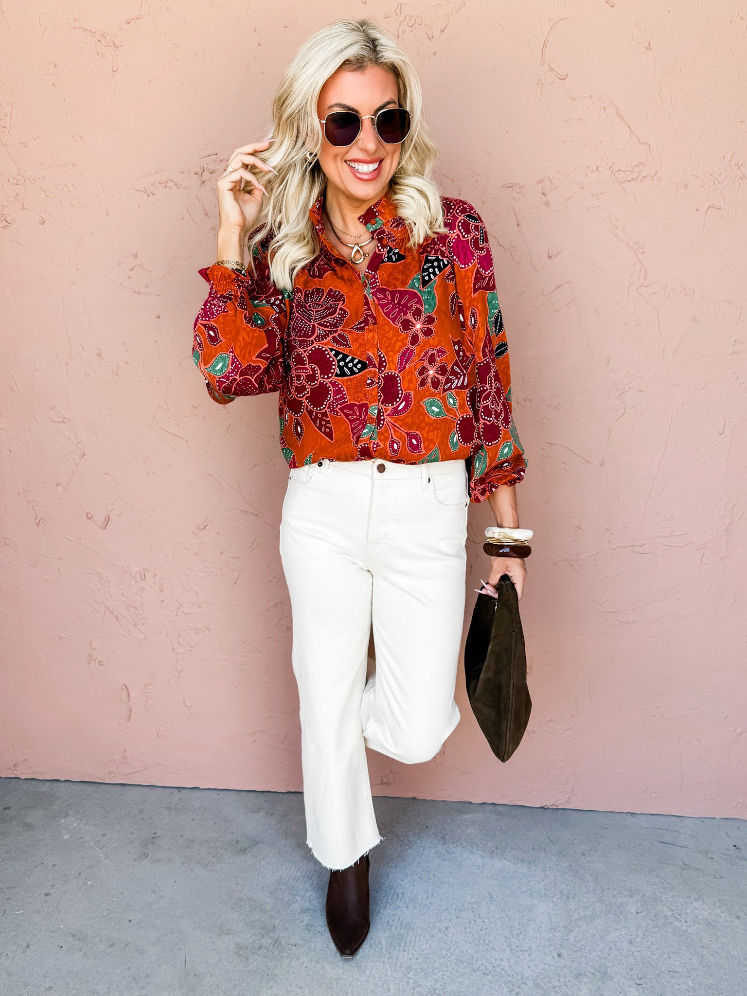 Copper Vale Floral Top
