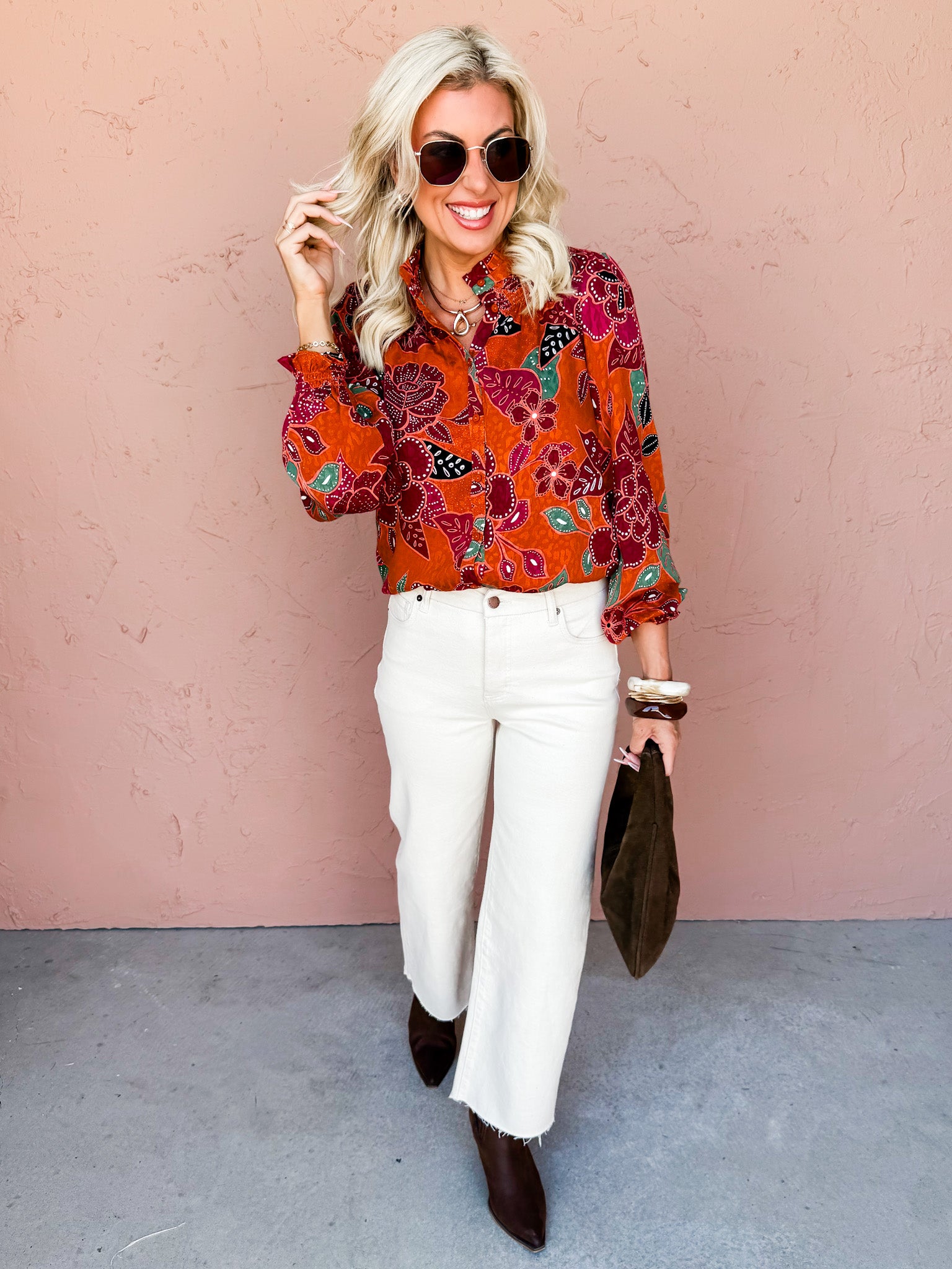 Copper Vale Floral Top