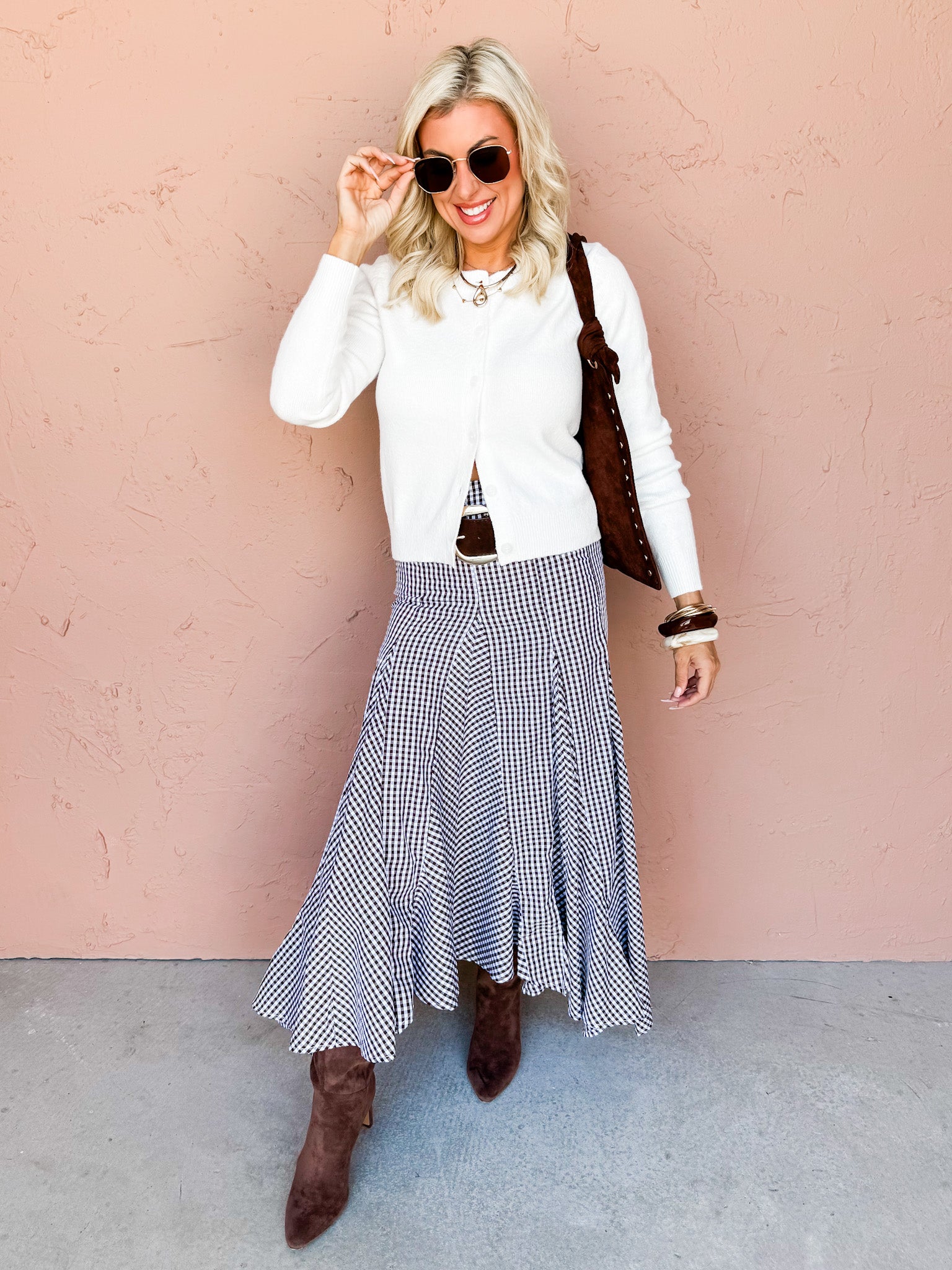 Crew Connection Button Front Cardigan-Off White