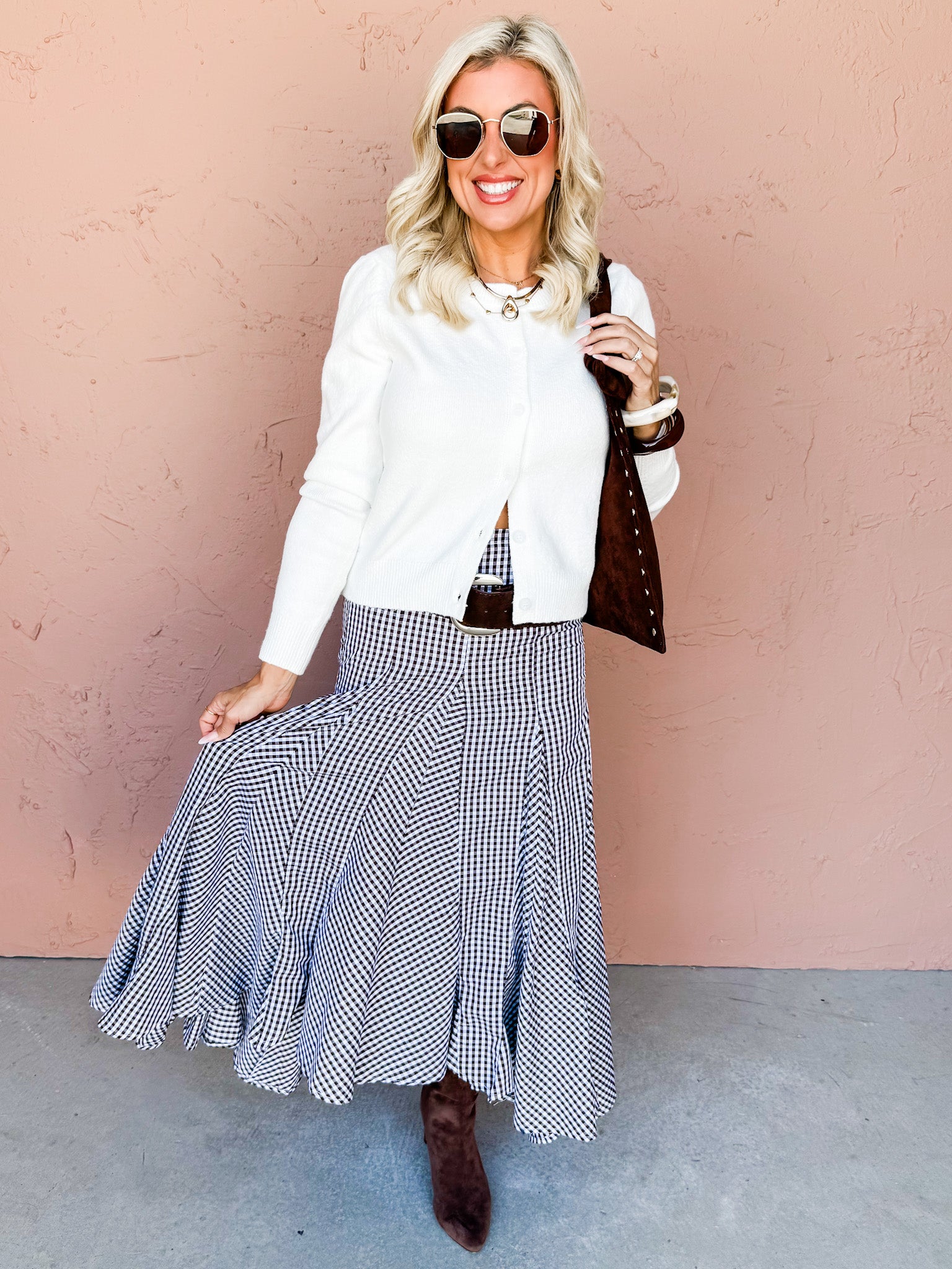 Crew Connection Button Front Cardigan-Off White