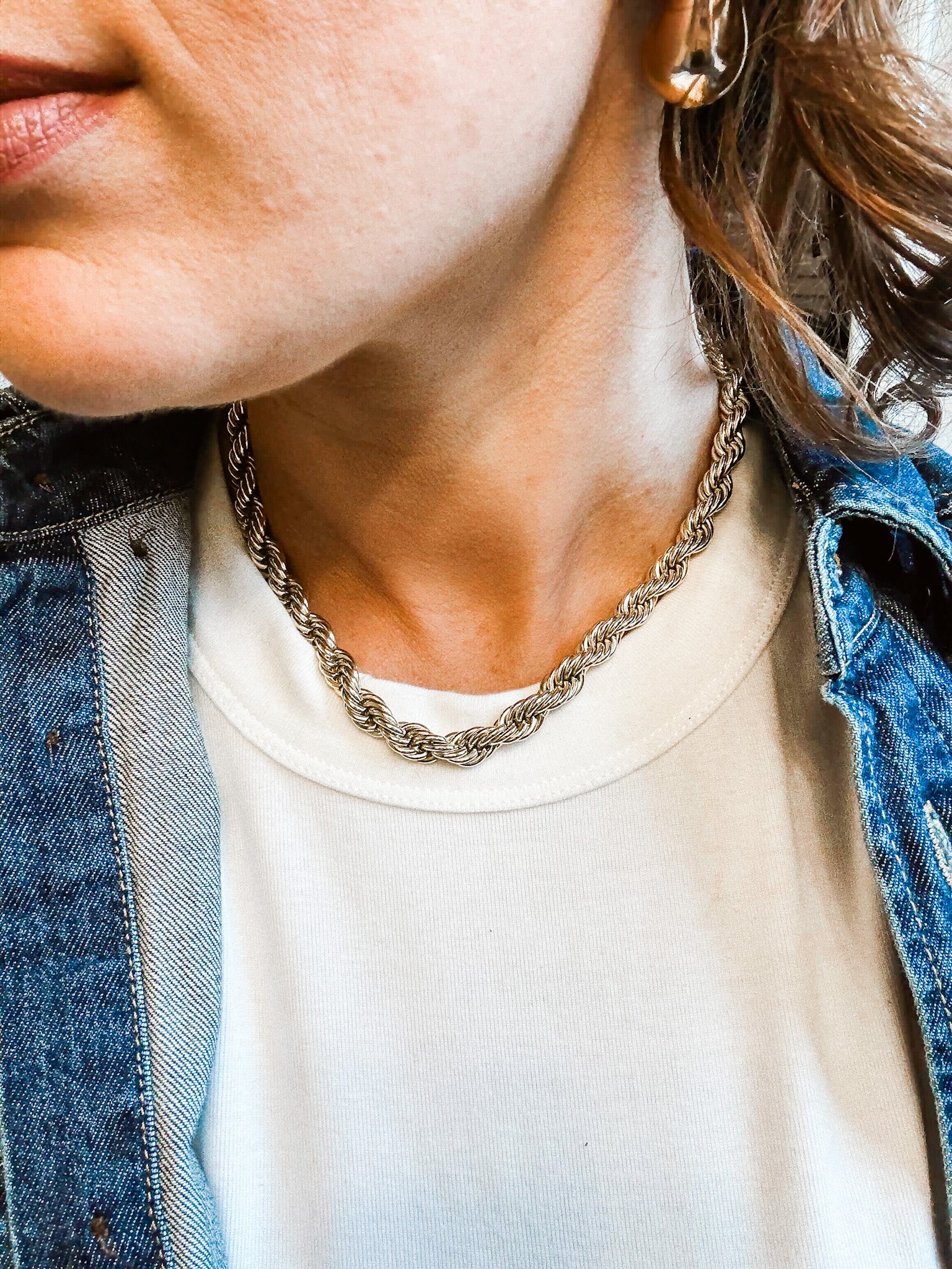 [Treasure Jewels] Chunky Gold Rope Necklace