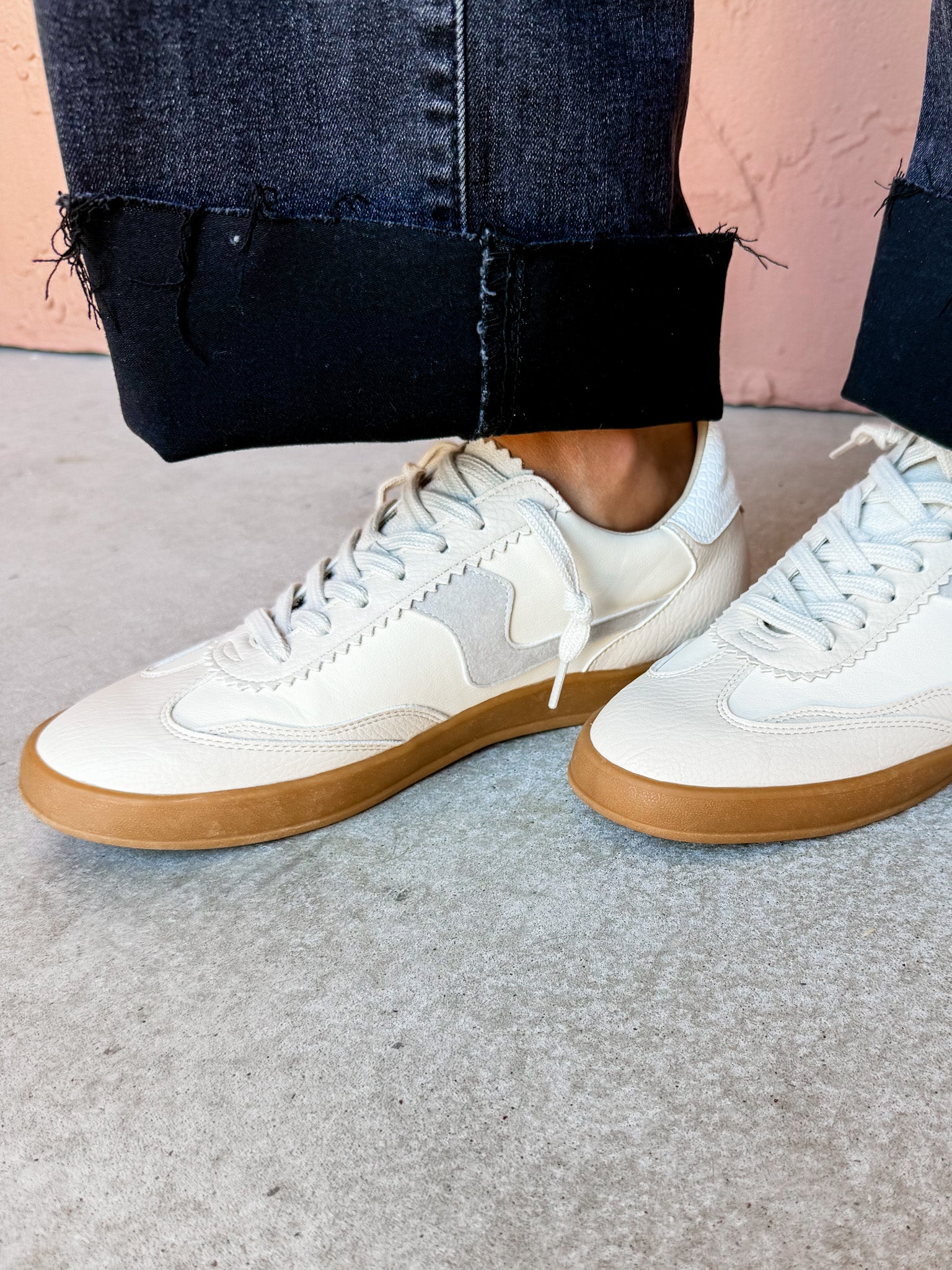 Destiny Lace Up Sneakers-Beige