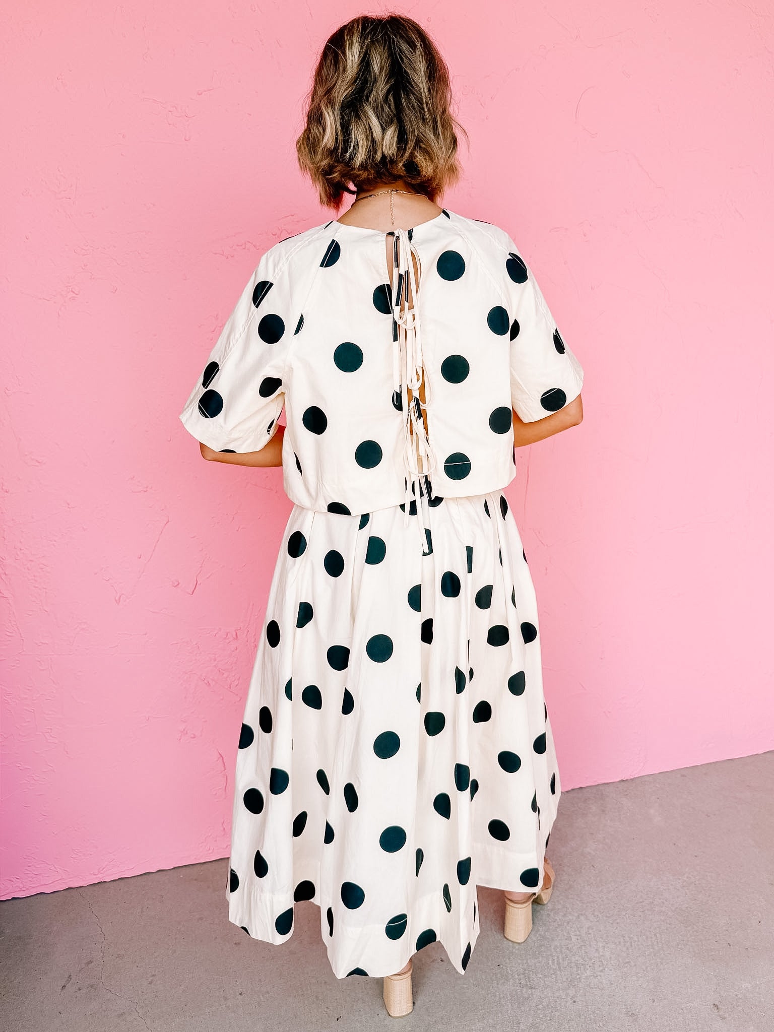 Sweetly Spotted Polka Dot Pleated Skirt