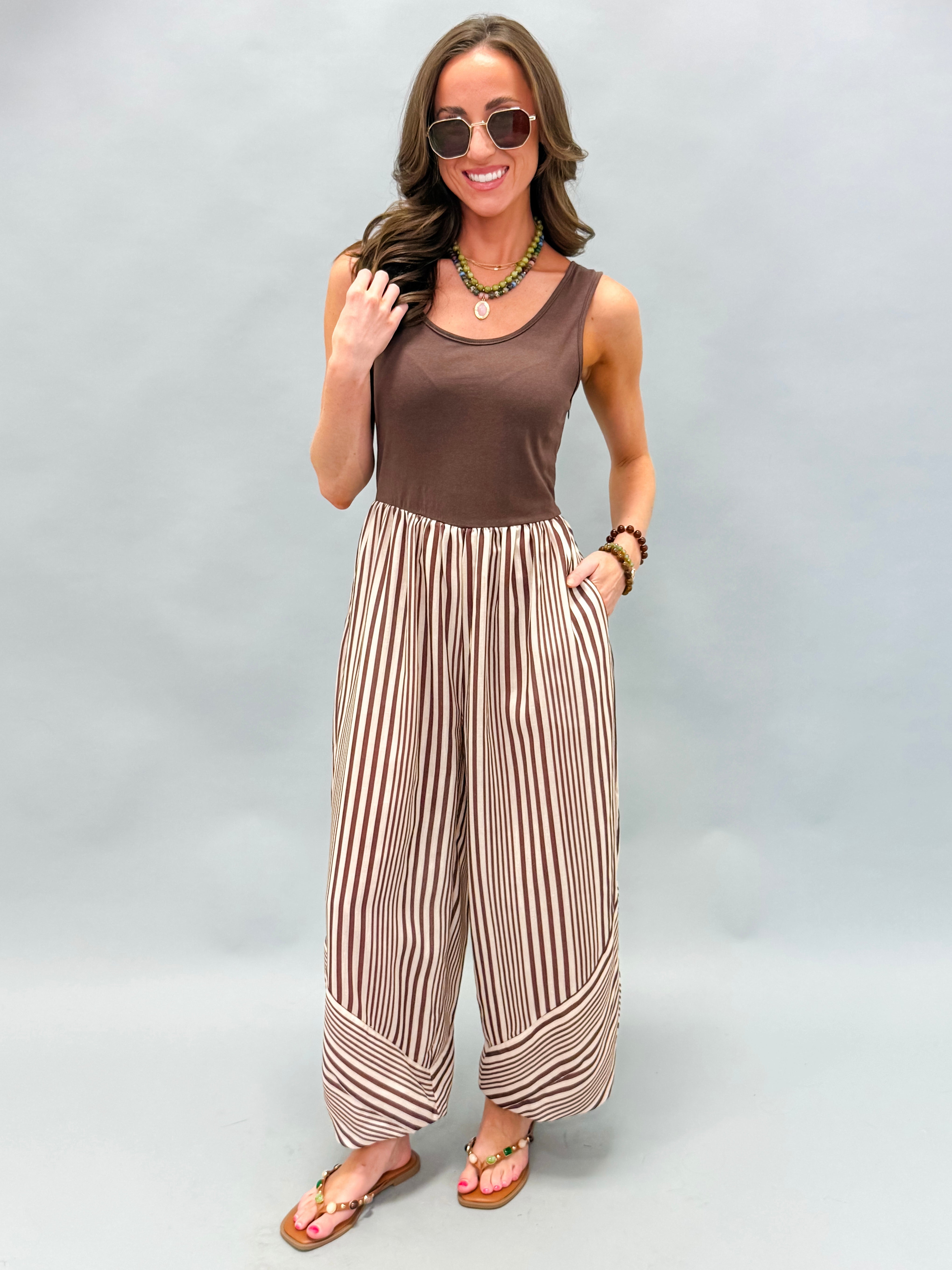 Raley Boho Striped Jumpsuit
