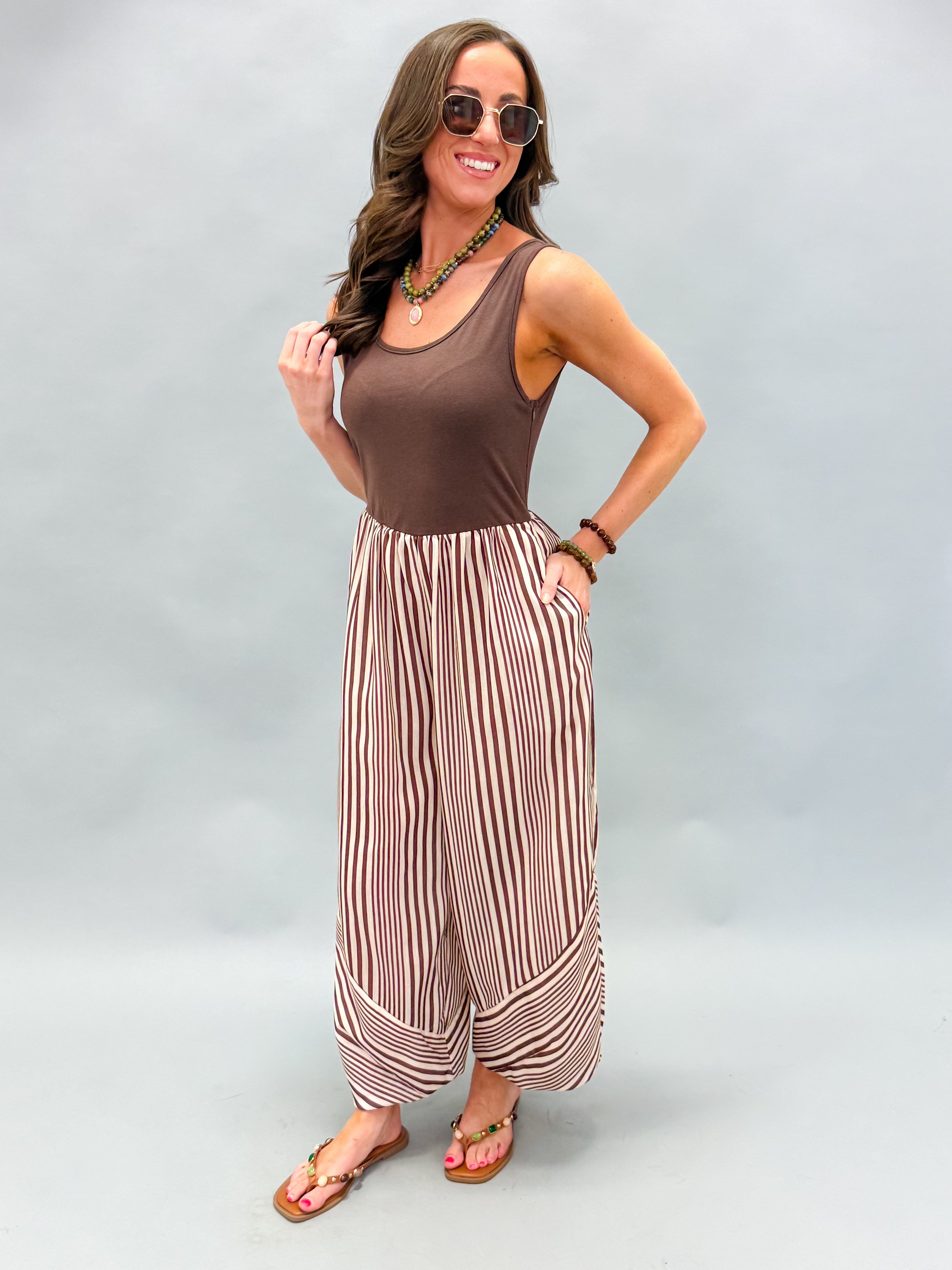 Raley Boho Striped Jumpsuit