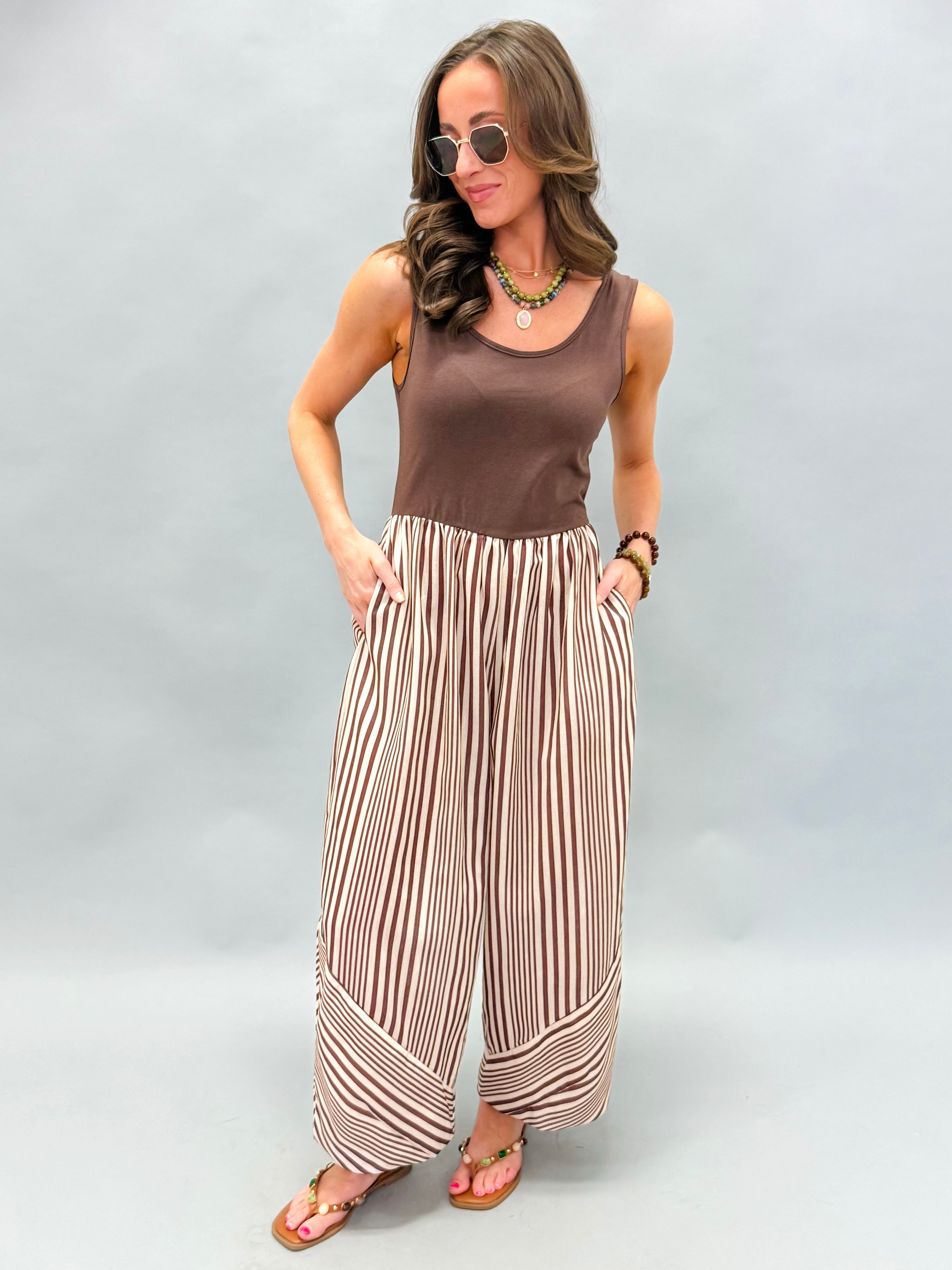 Raley Boho Striped Jumpsuit