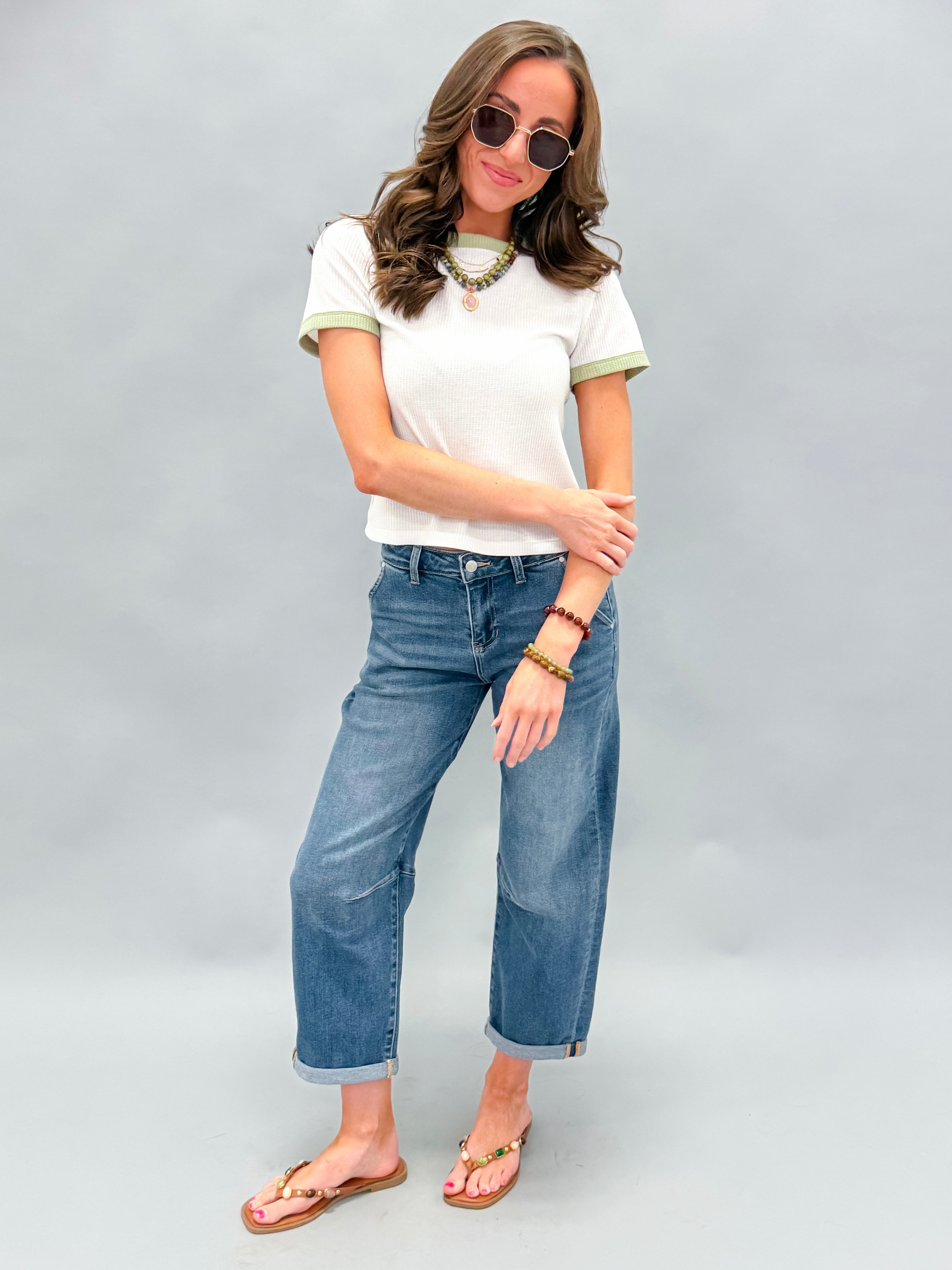 Murphy Loose Fit Roll Up Barrel Jeans