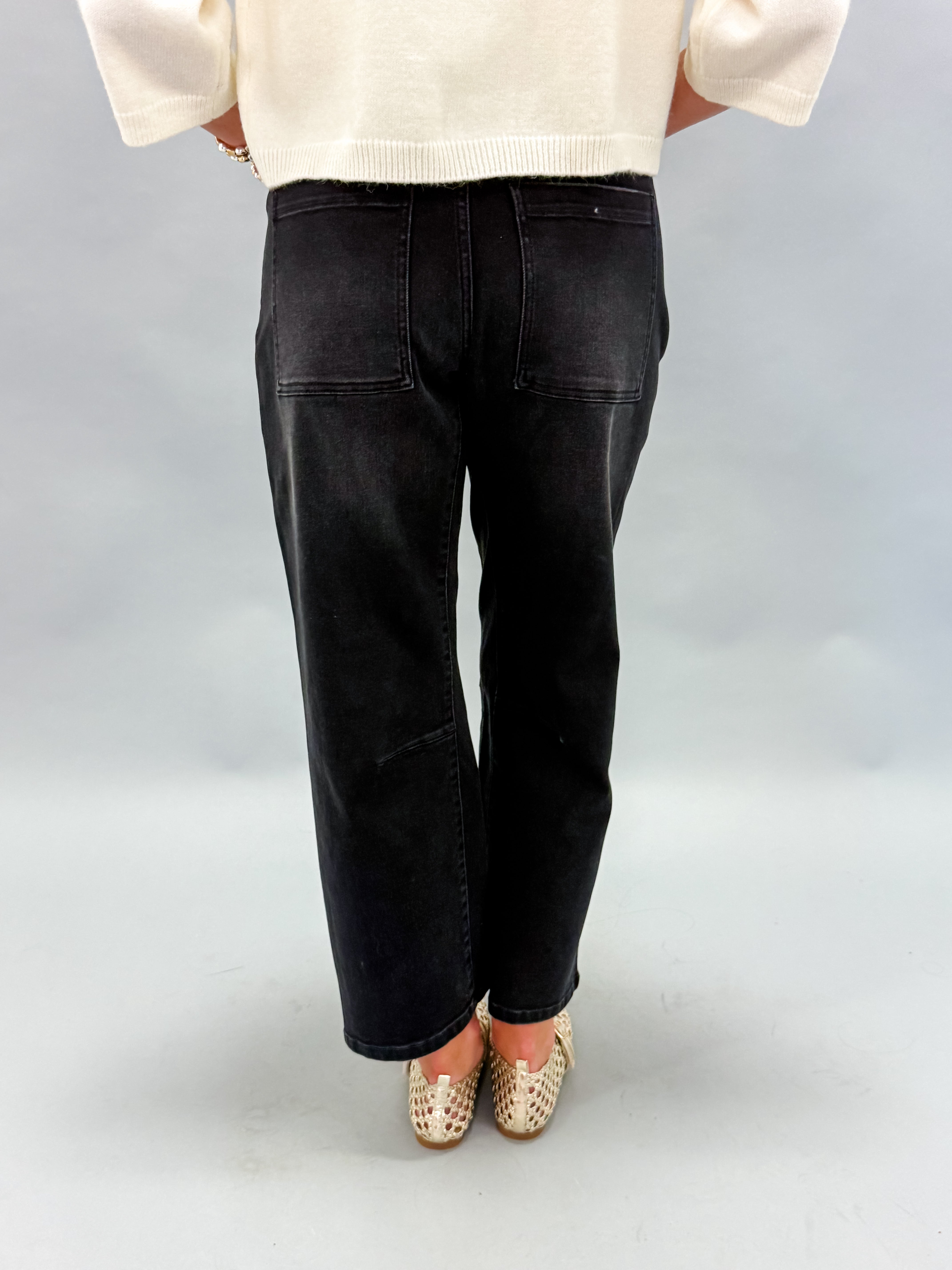 [Dear John] Lasso Cropped Jeans-Jet Set