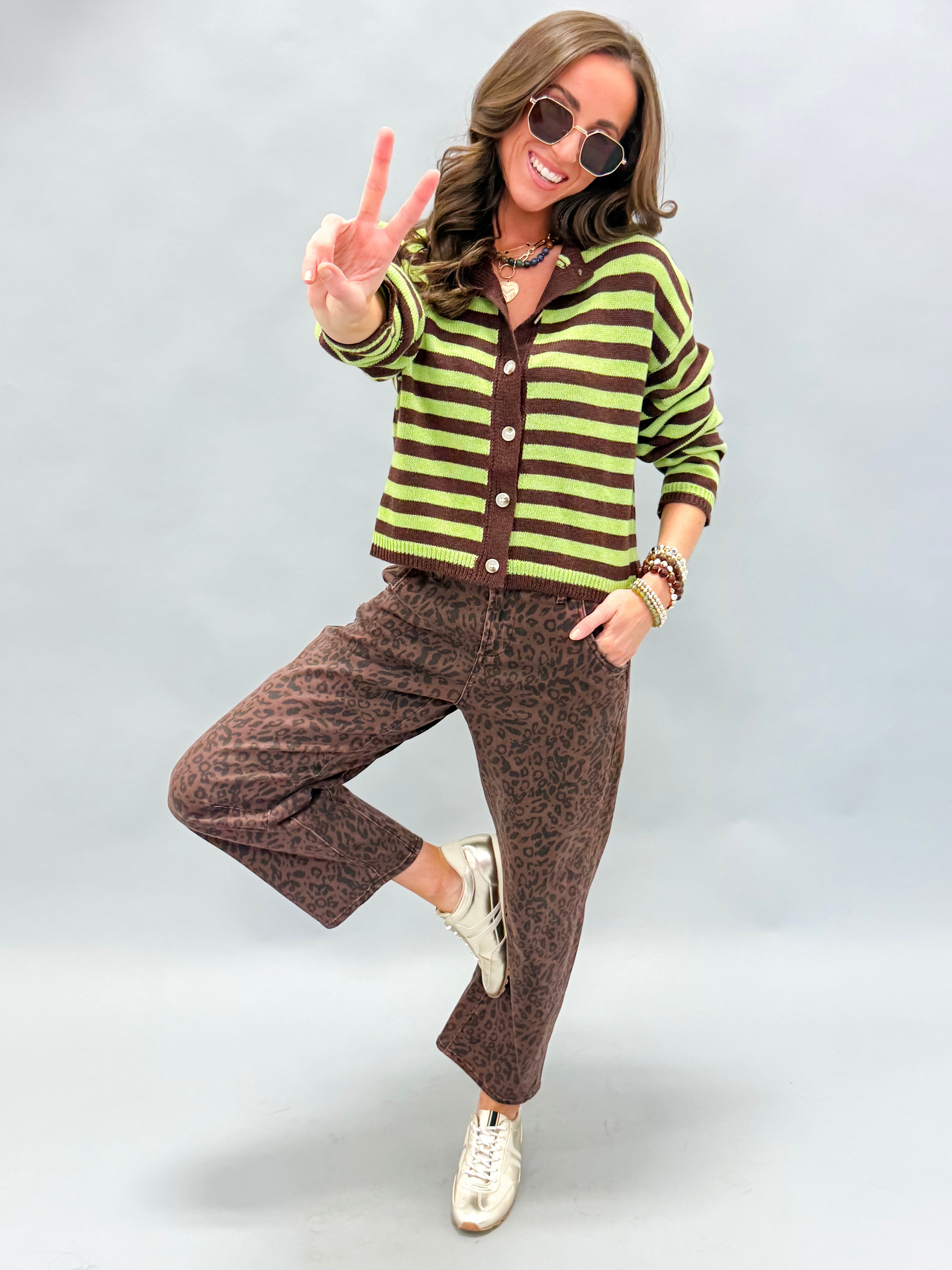 Morgan Striped Cardigan