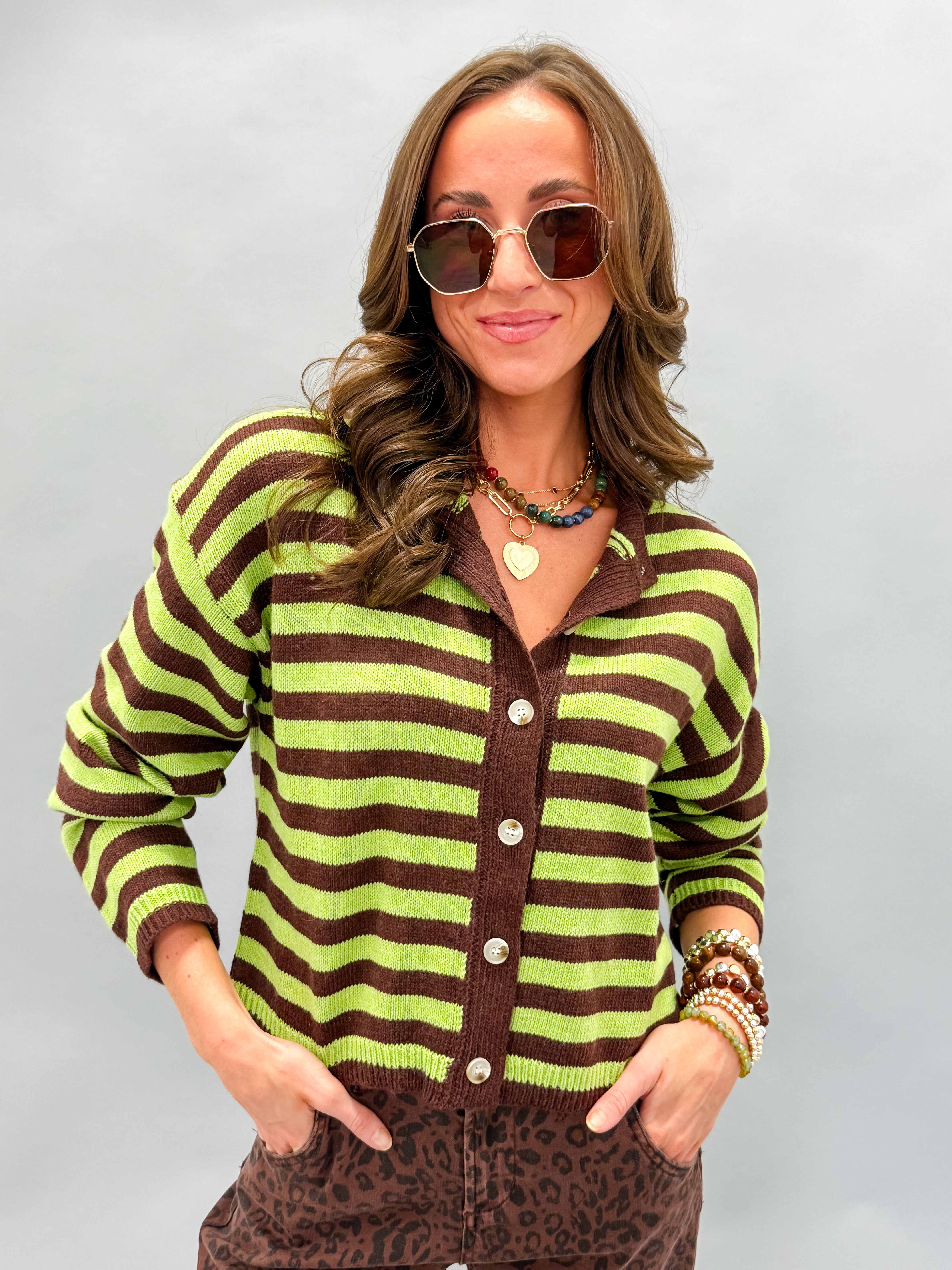 Morgan Striped Cardigan
