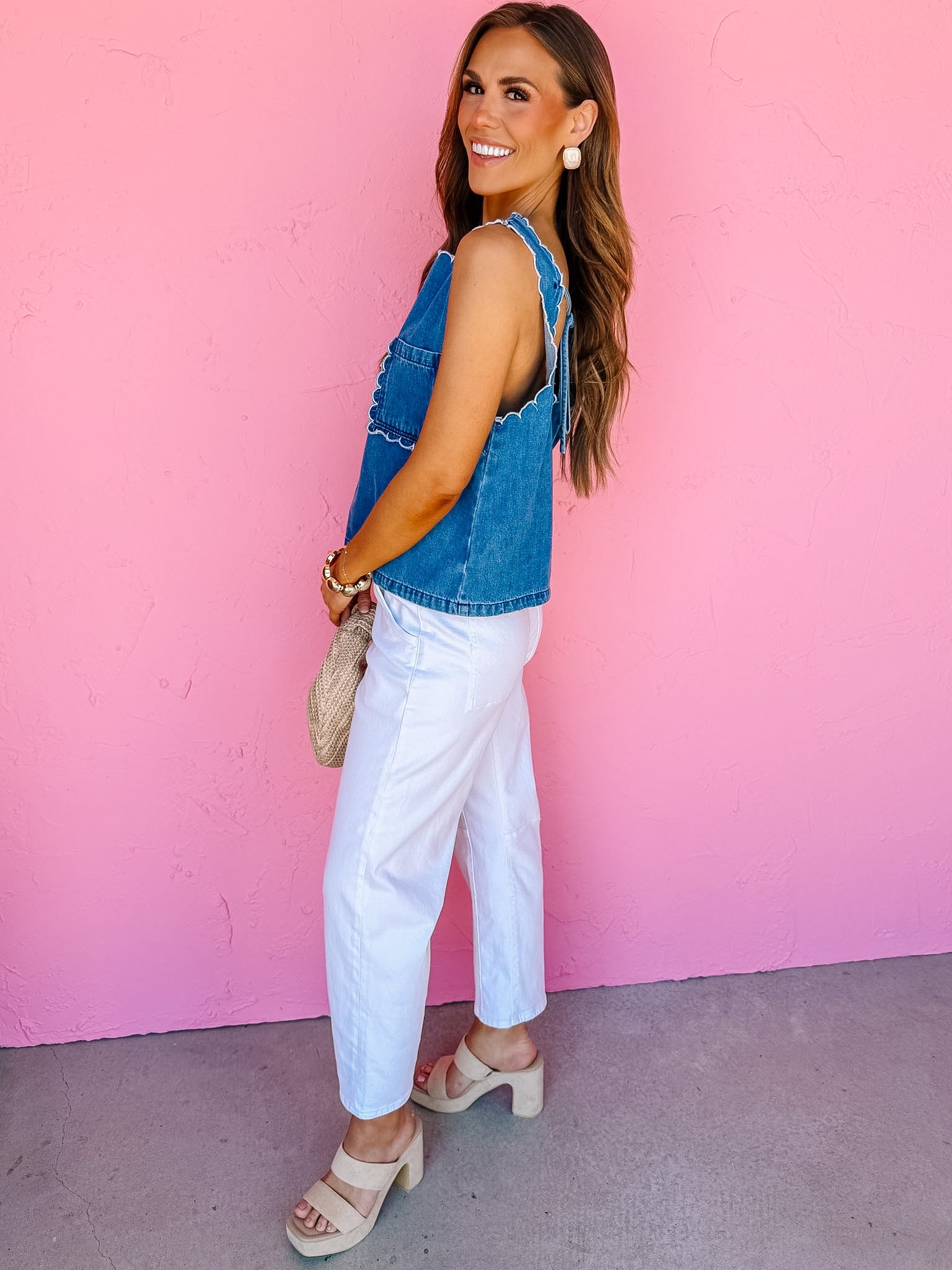 Indie Sleeveless Denim Top