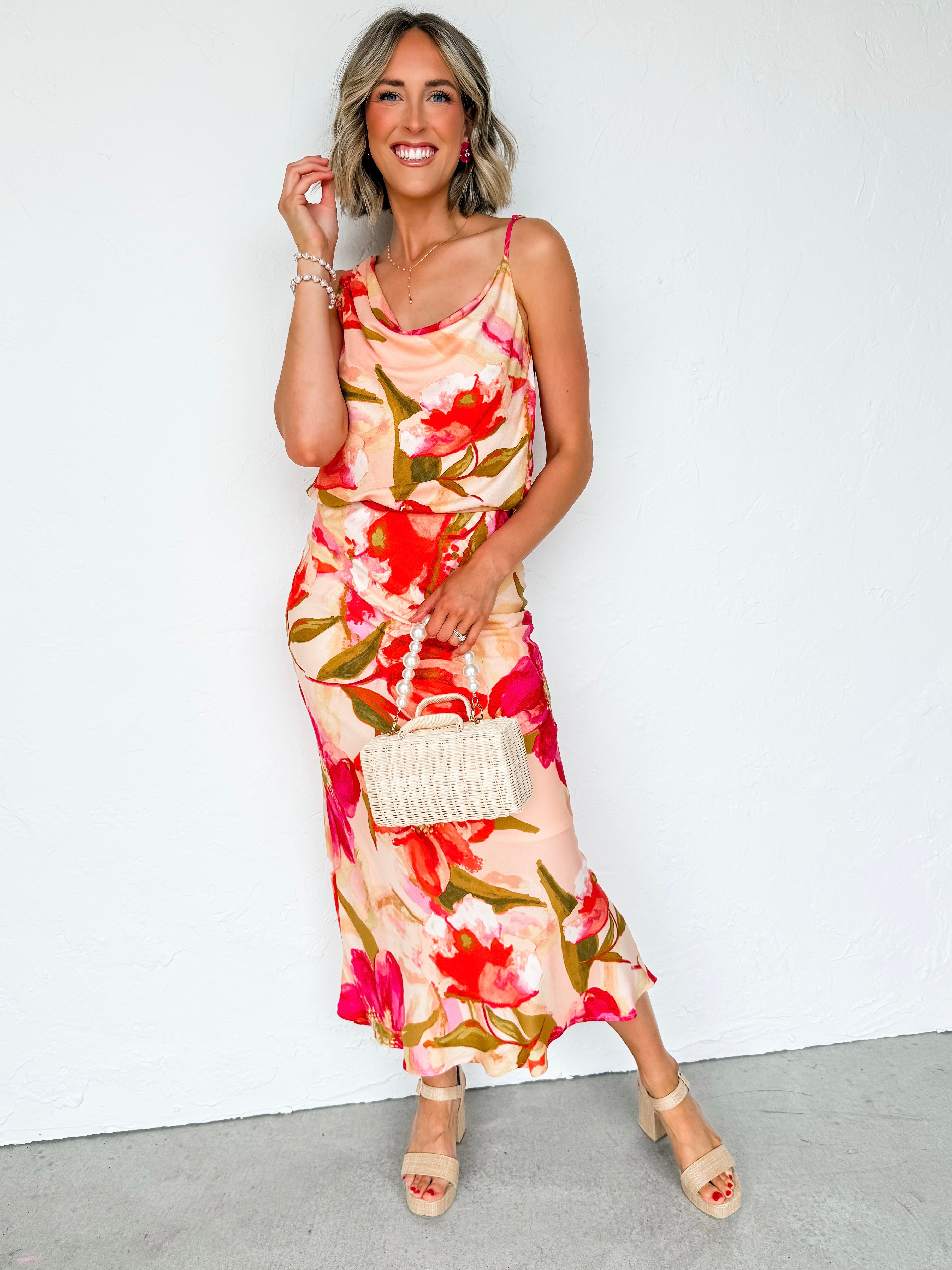 Isa Floral Midi Skirt