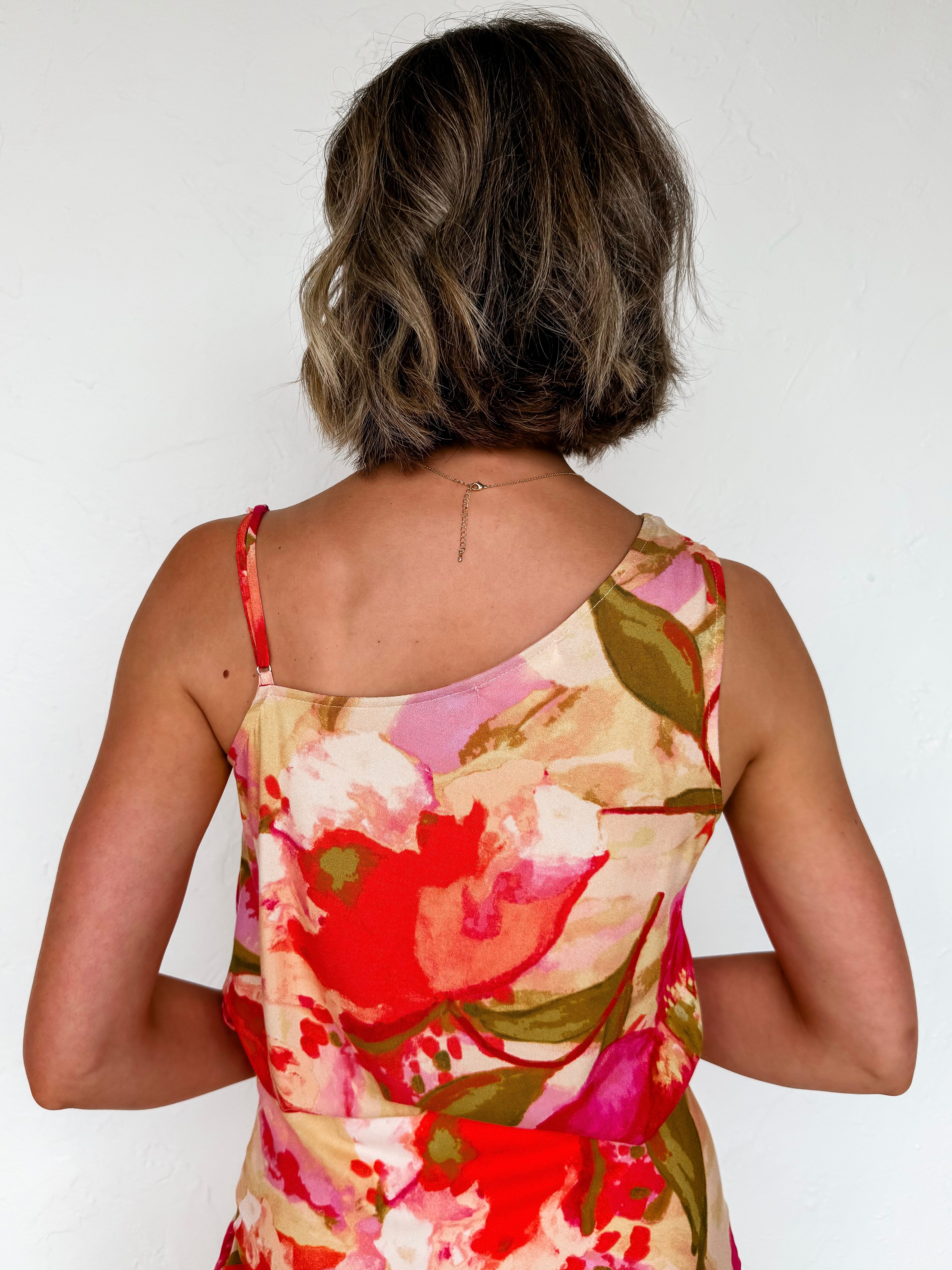 Isa Asymmetric Floral Top