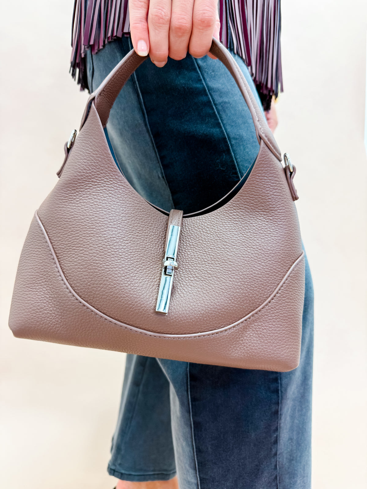 Isabelle Vegan Leather Top Handle Bag