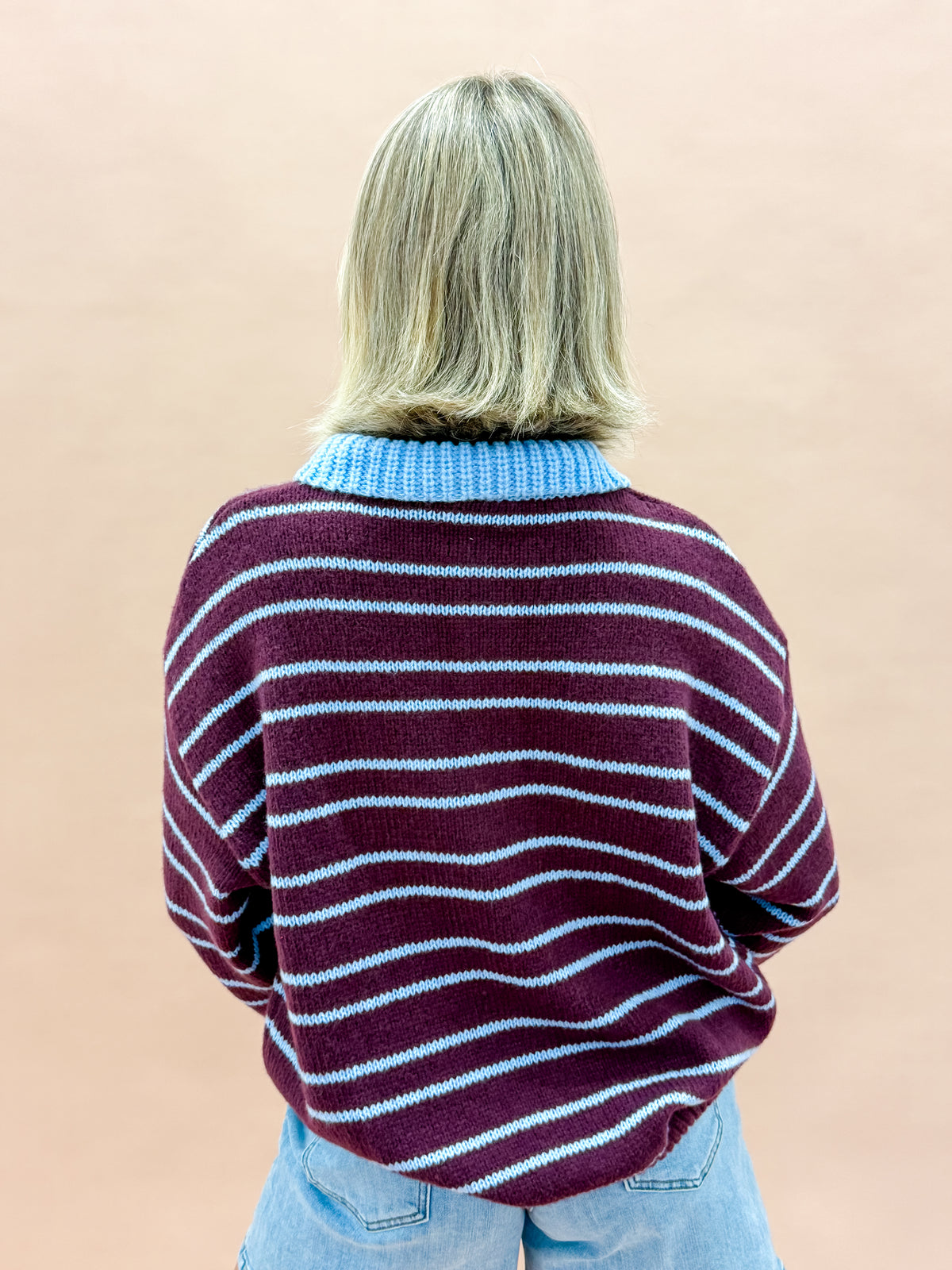 Ivy Oversized Striped Rugby Sweater