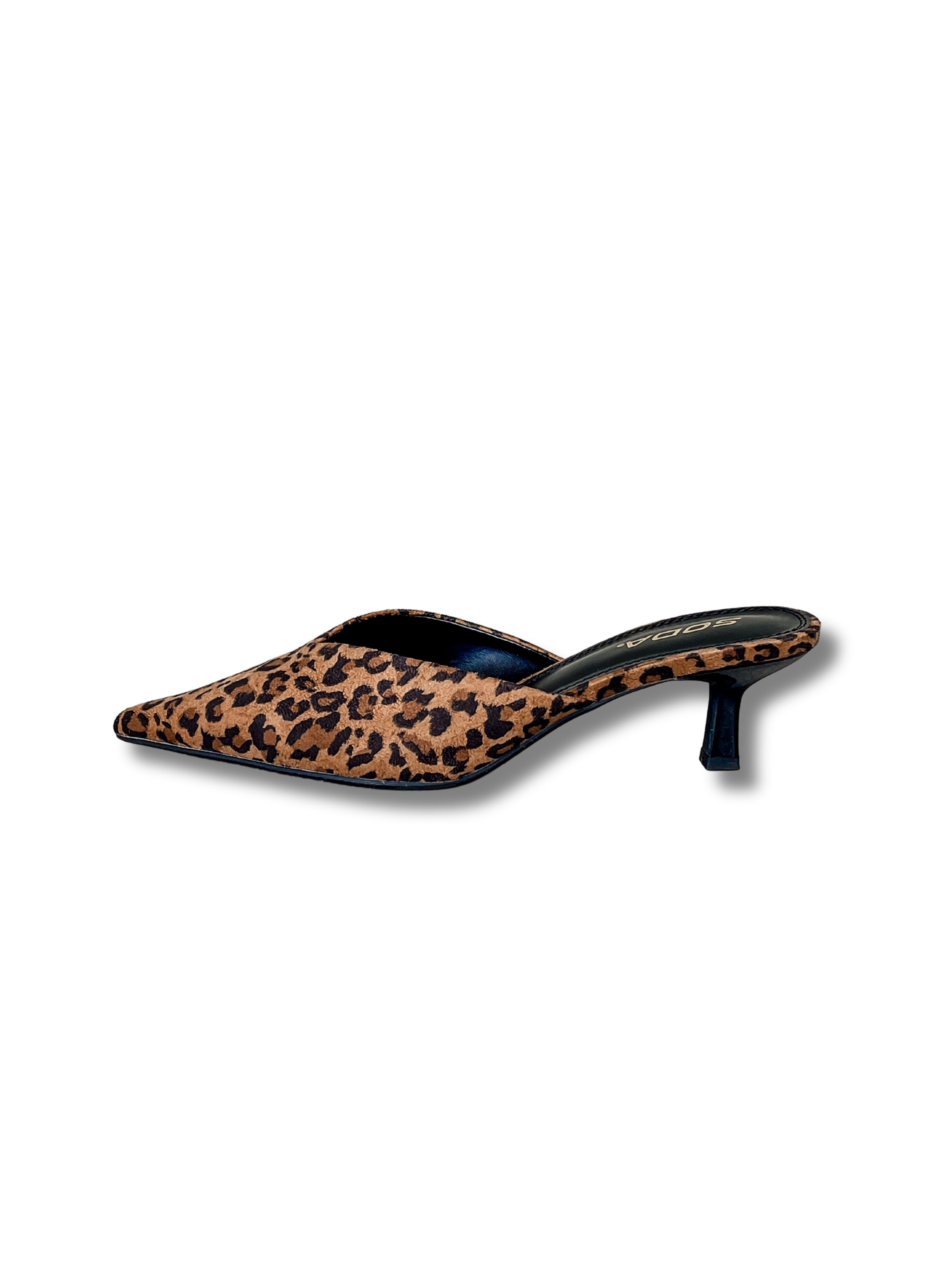 Javana Pointed Toe Mule-Leopard