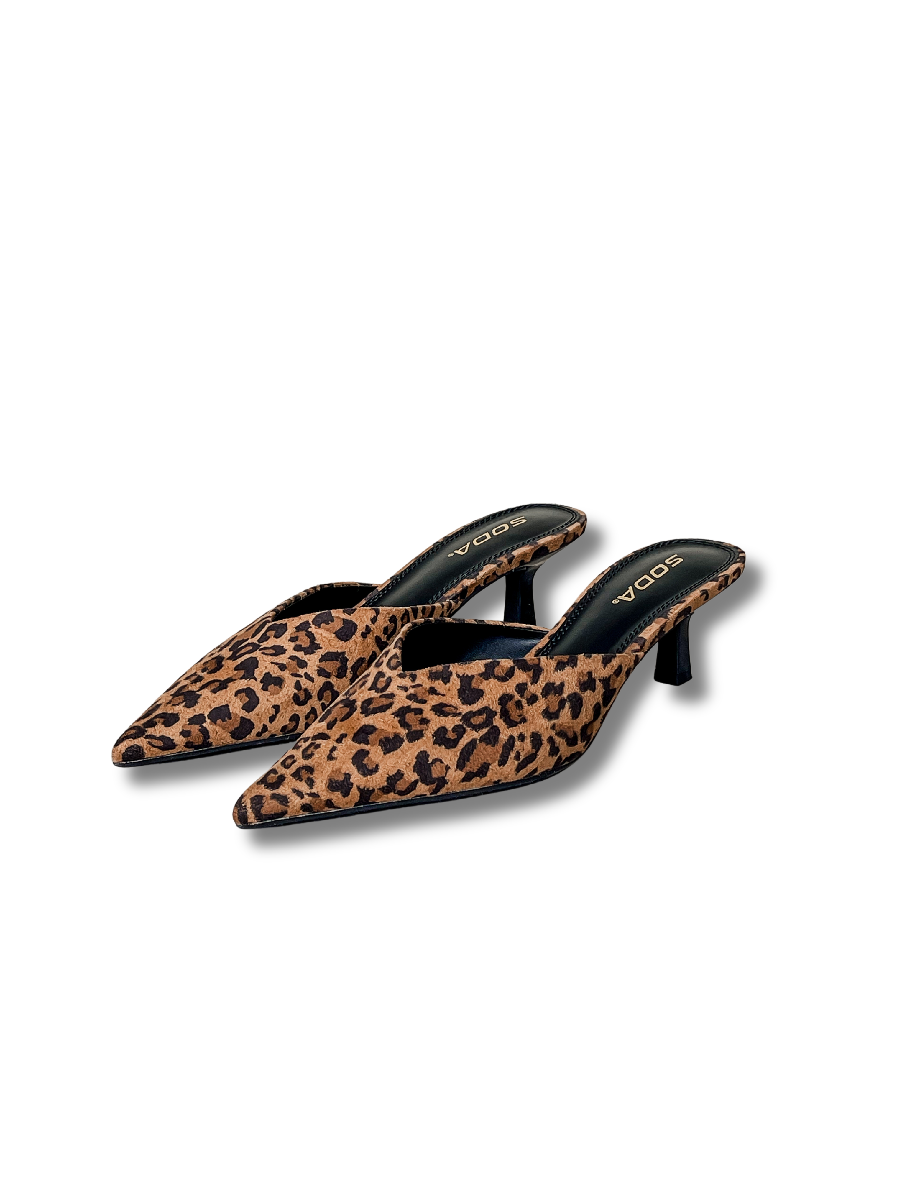 Javana Pointed Toe Mule-Leopard