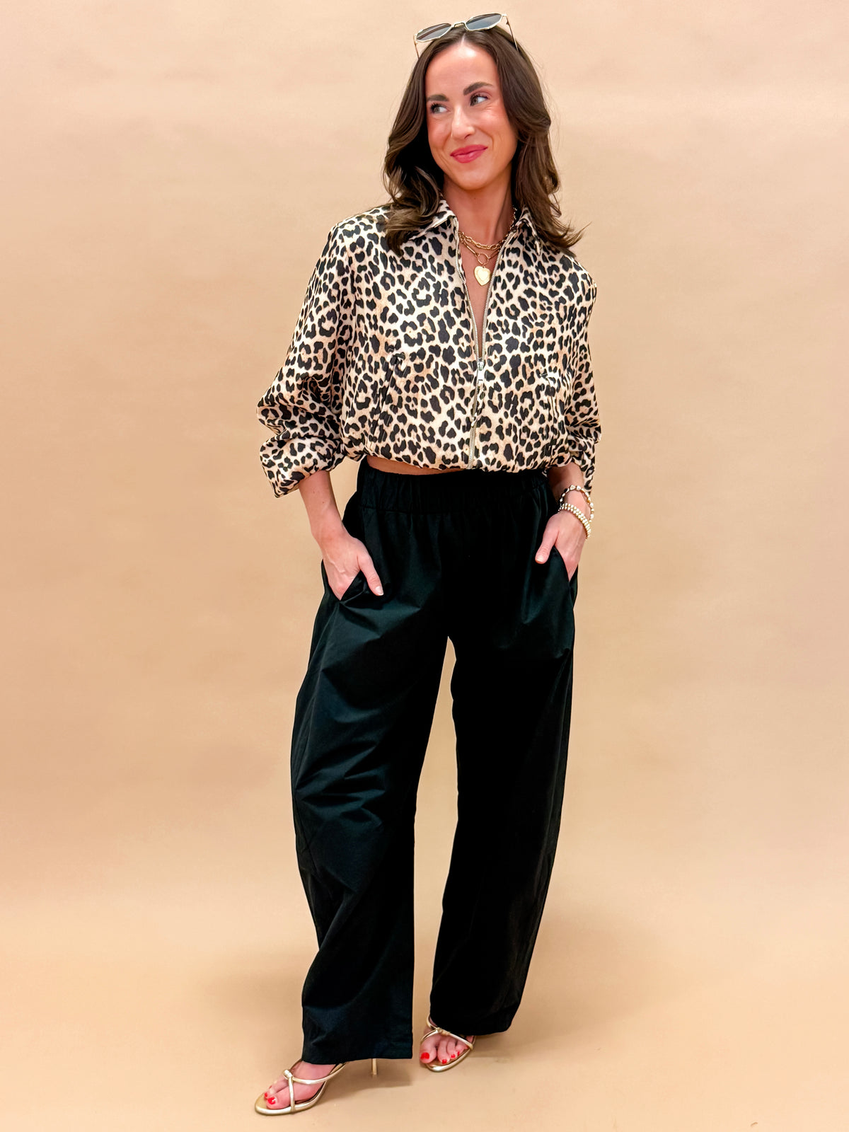 Jaxson Leopard Bubble Hem Jacket