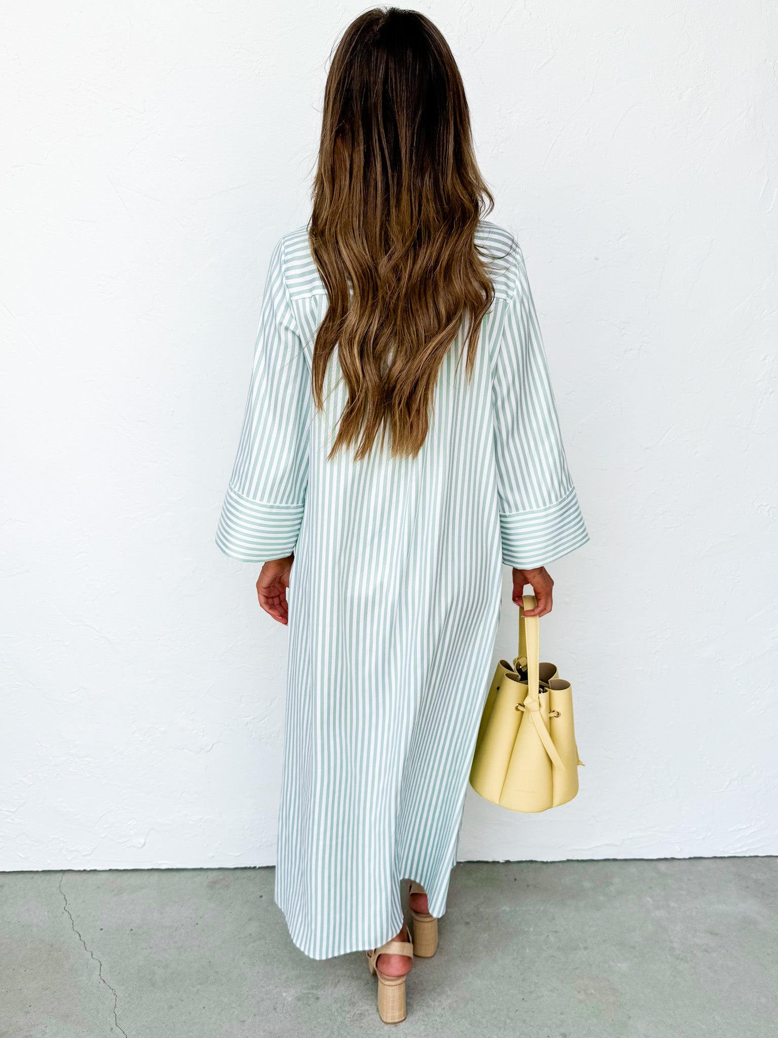 Jemma Striped Maxi Dress-Green