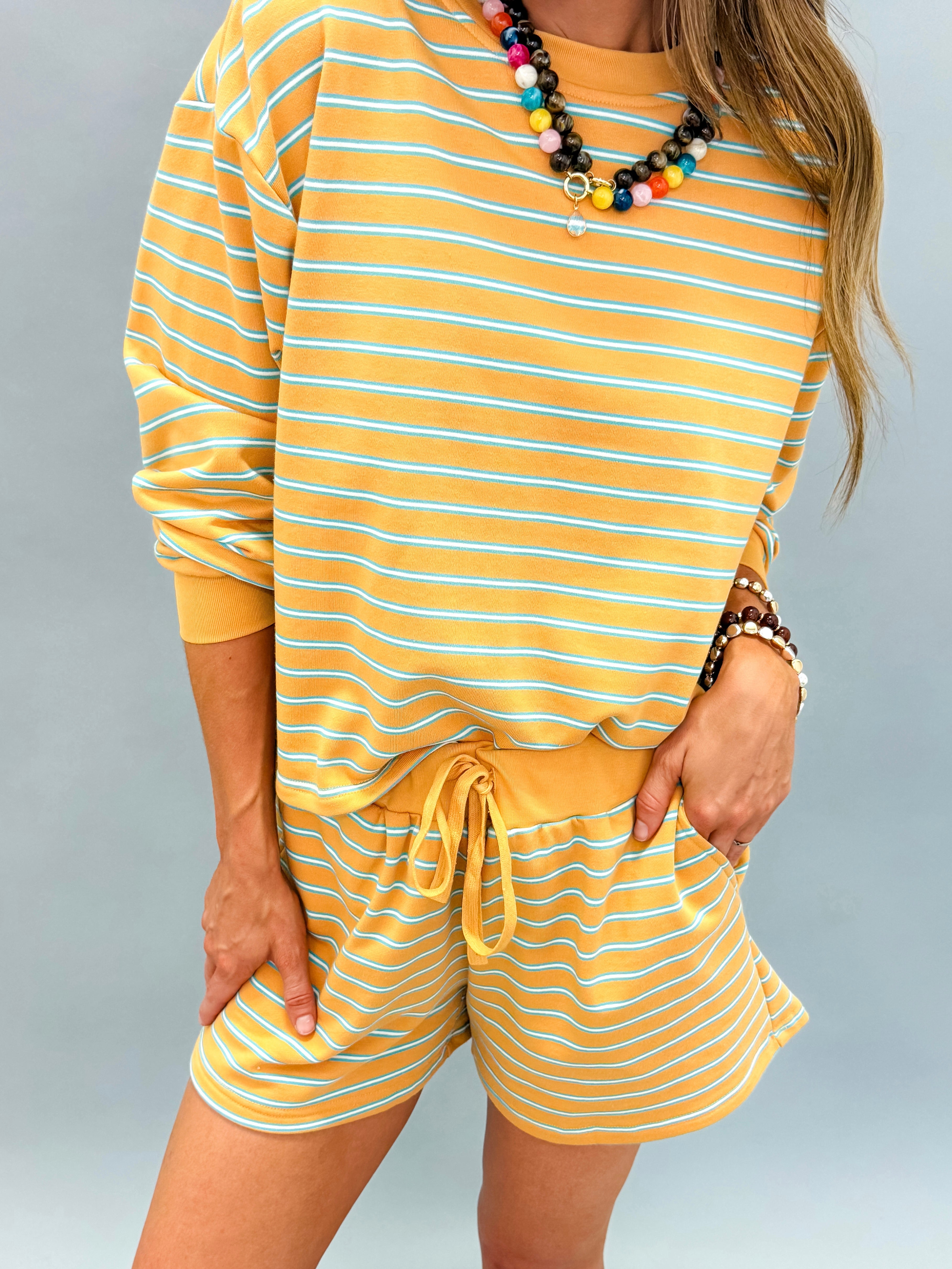 Jilly Striped Crewneck Top