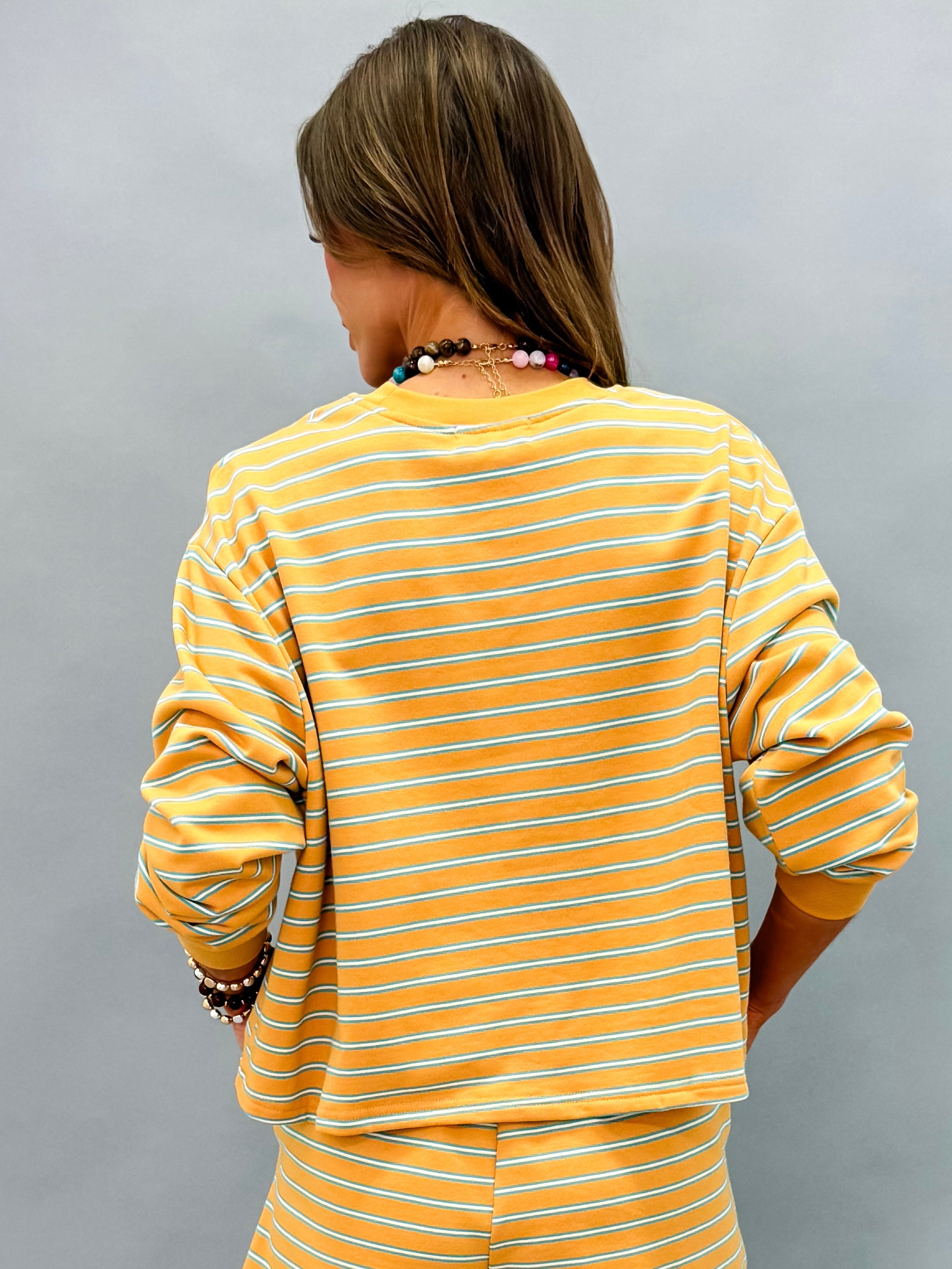 Jilly Striped Crewneck Top