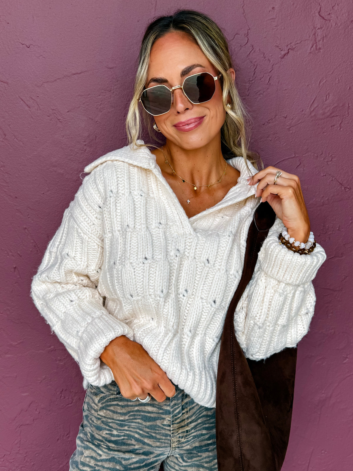 Jolie Cable Knit Sweater