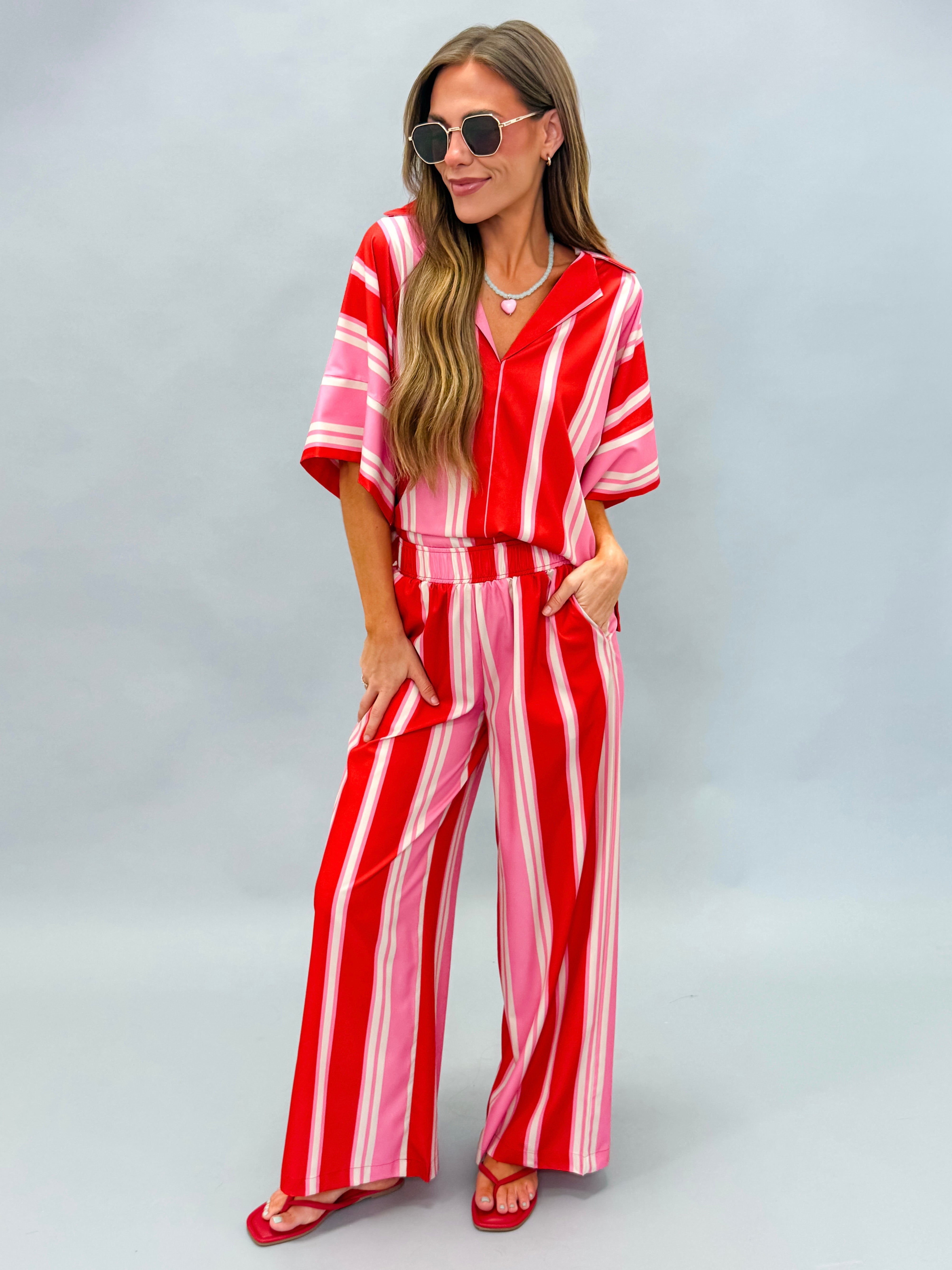 Jules Striped Top and Pants Set