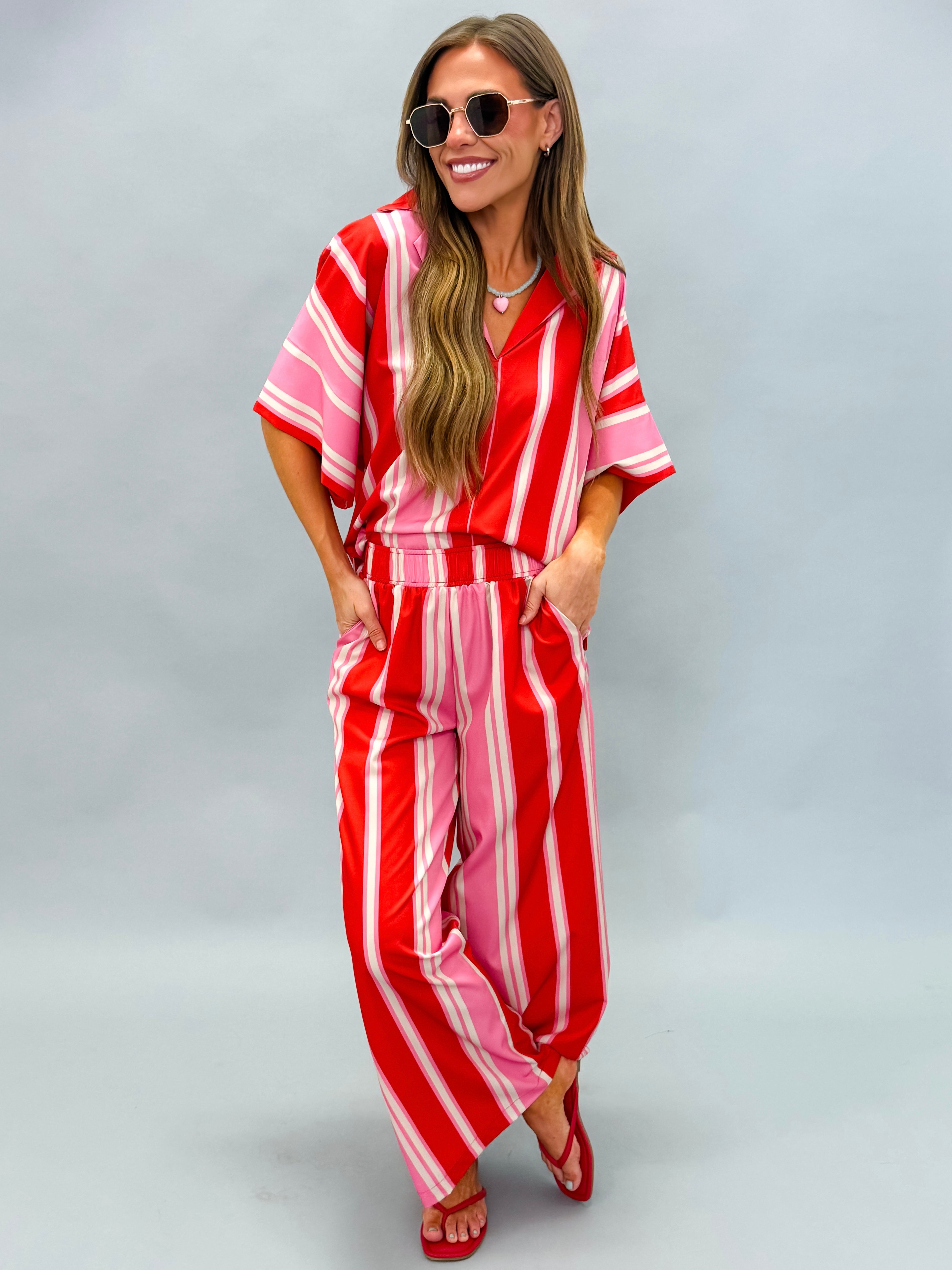 Jules Striped Top and Pants Set