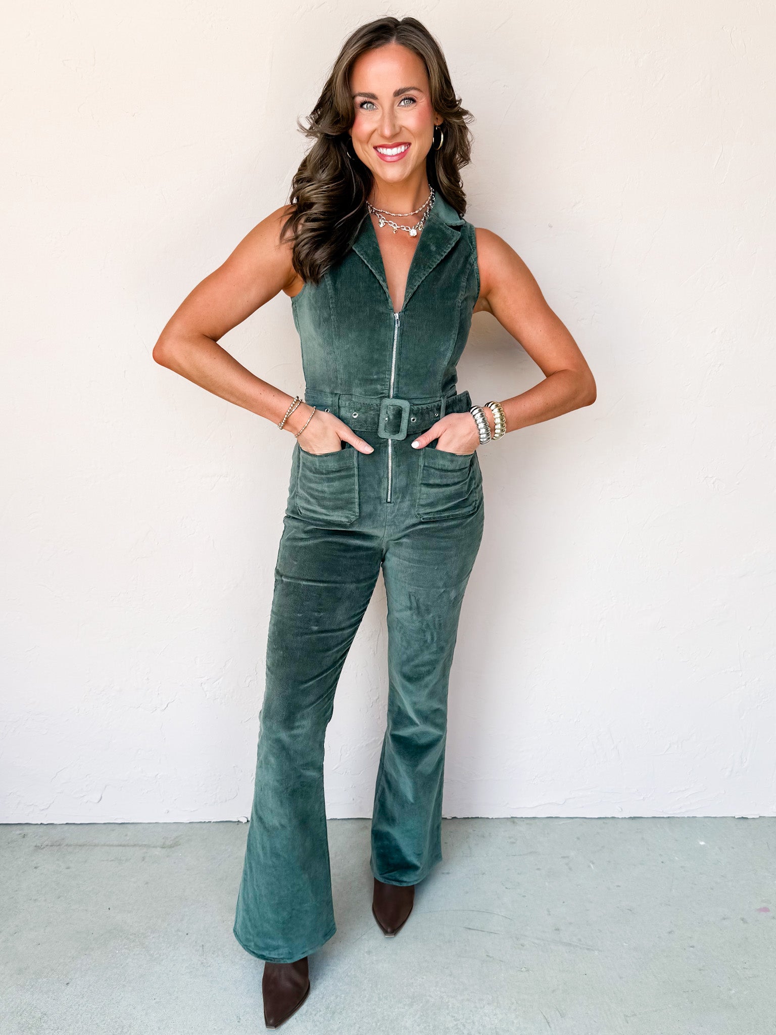 Keepsake Forever Sleeveless Corduroy Jumpsuit