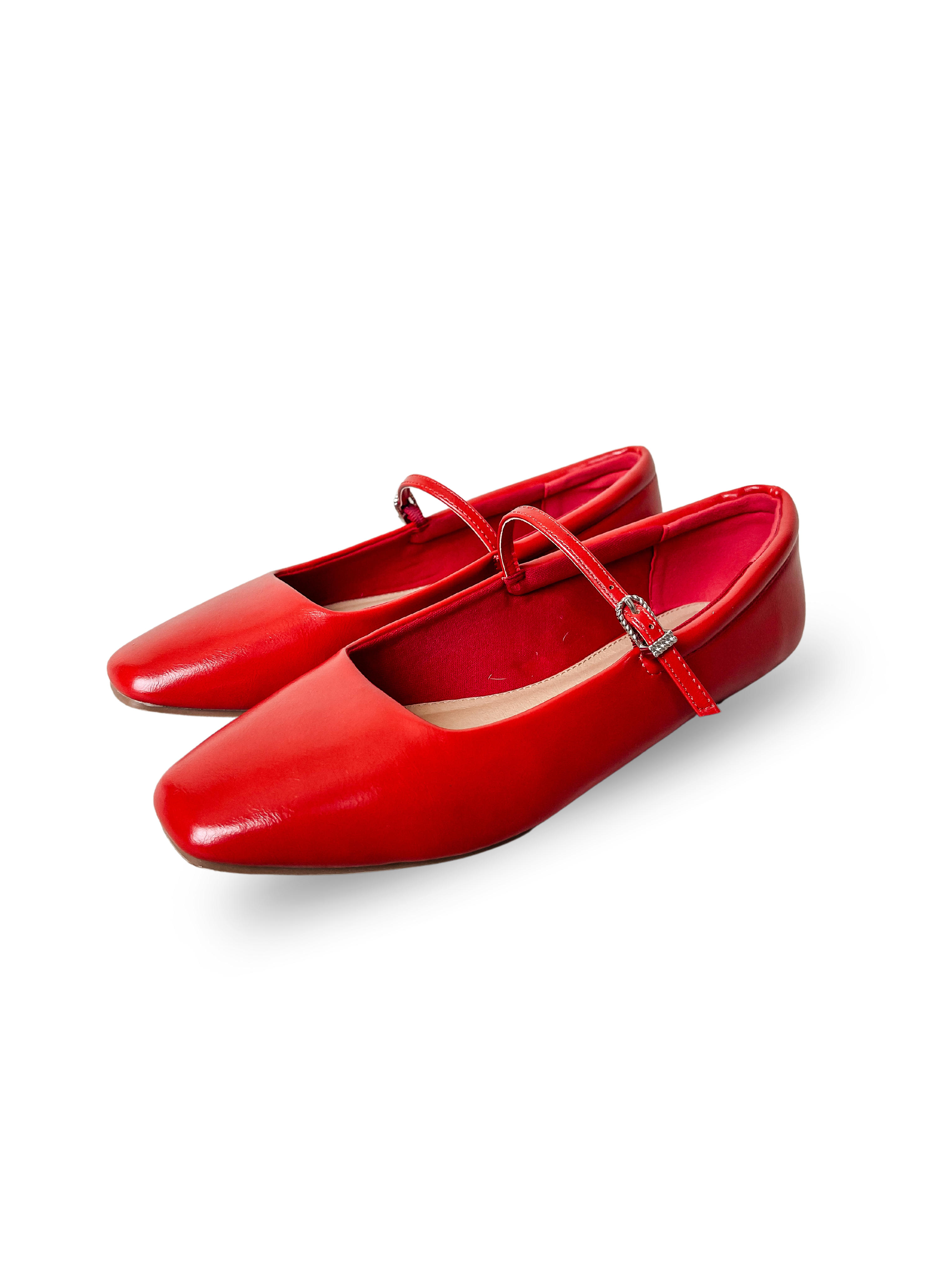 Kiana Mary Jane Flats-Red