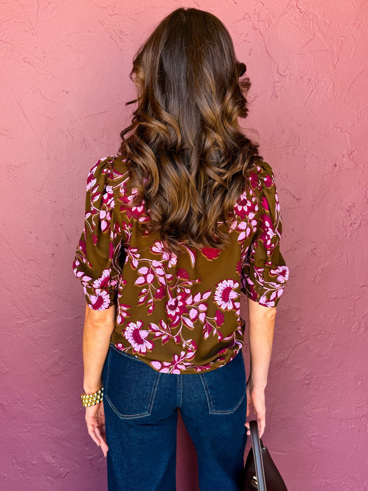 Klina Drape Sleeve Floral Top