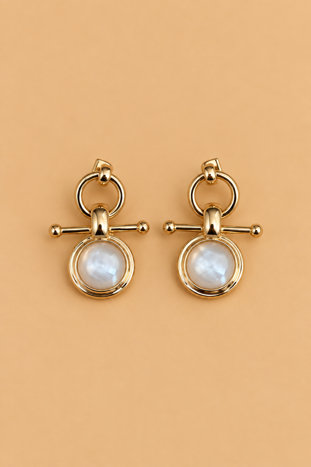 Krista Ivory Toggle Drop Earrings
