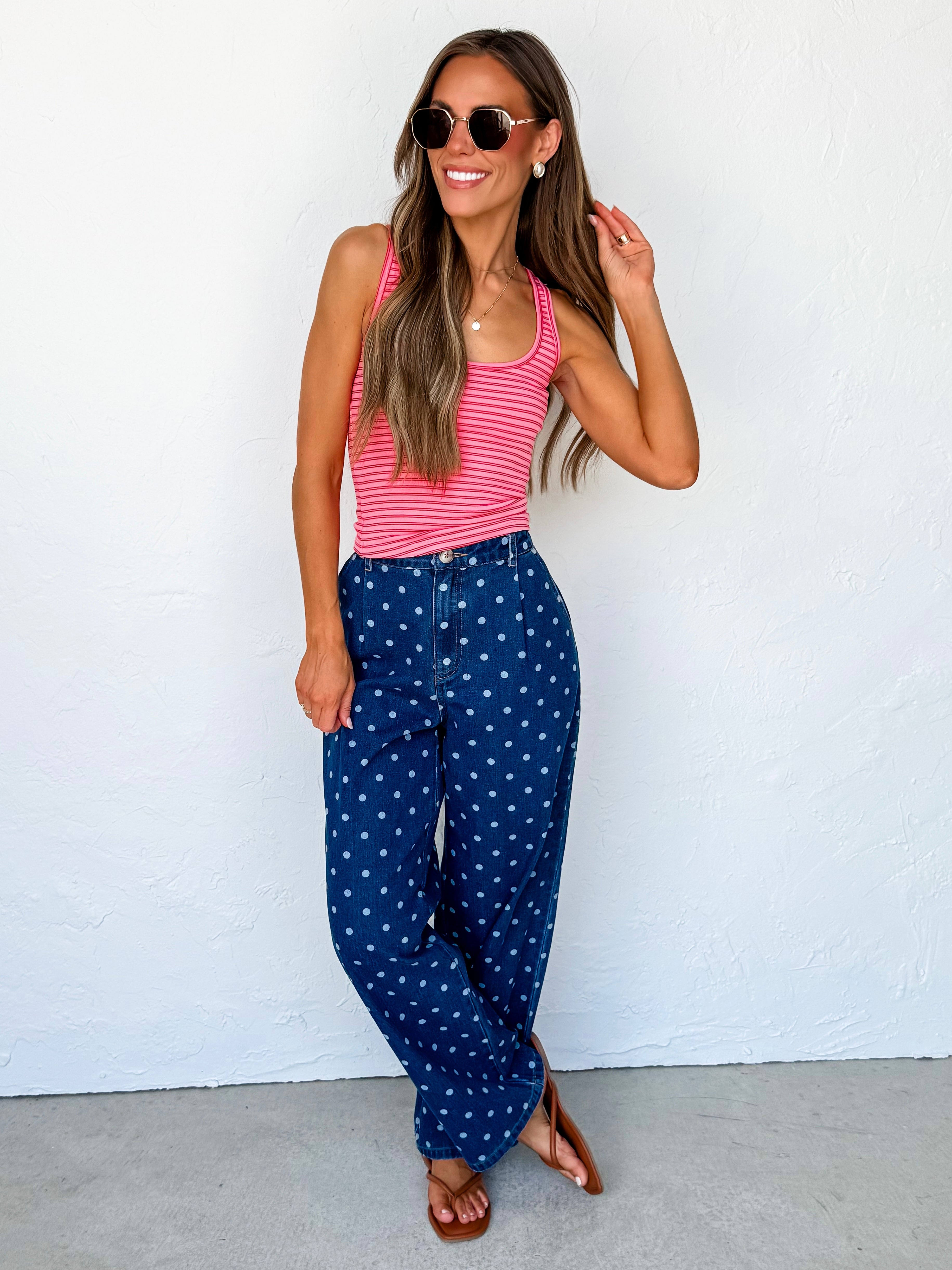 Kristy Denim Polka Dot Jeans