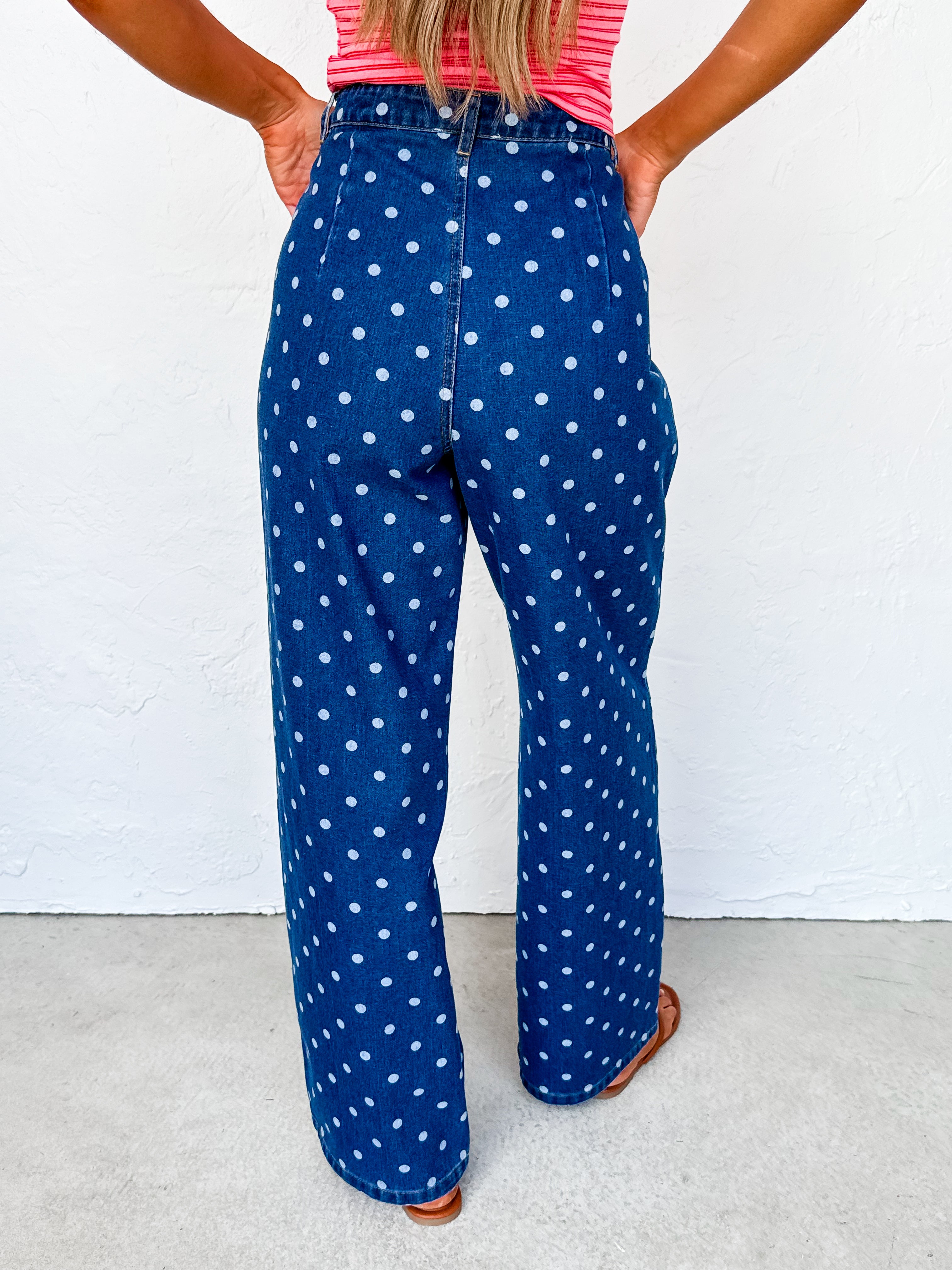 Kristy Denim Polka Dot Jeans