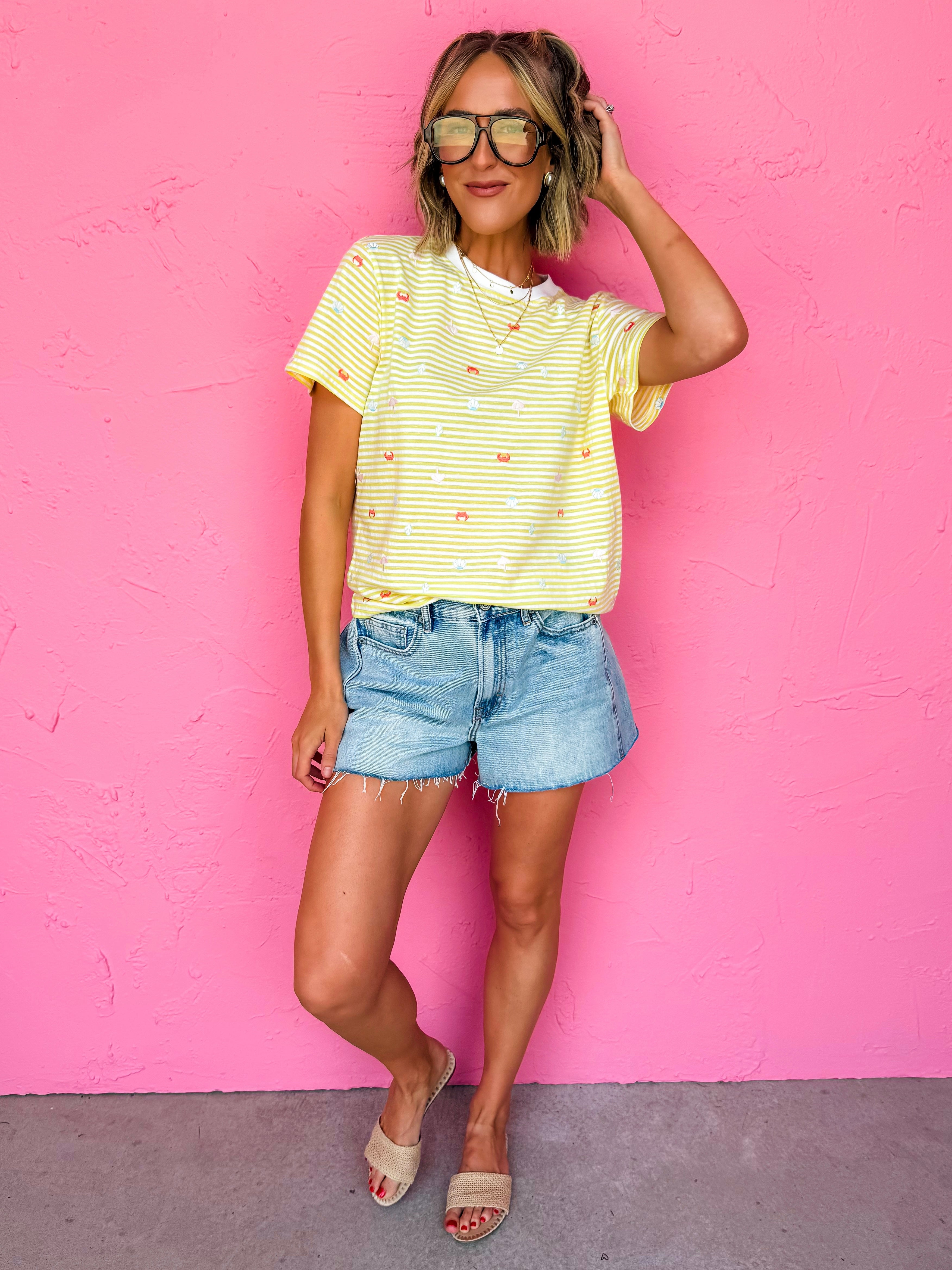 Krystal Stripe Knit Top