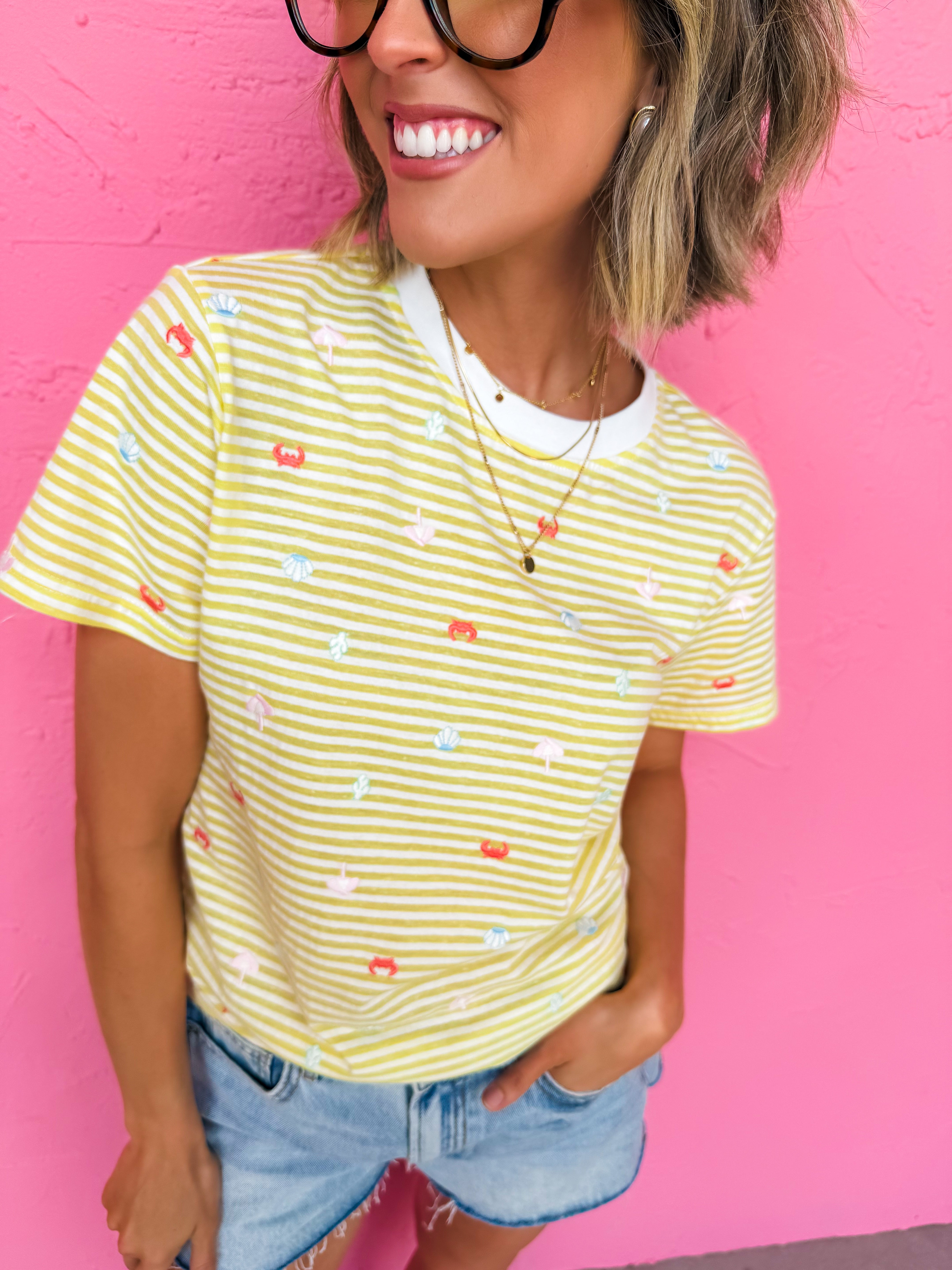 Krystal Stripe Knit Top